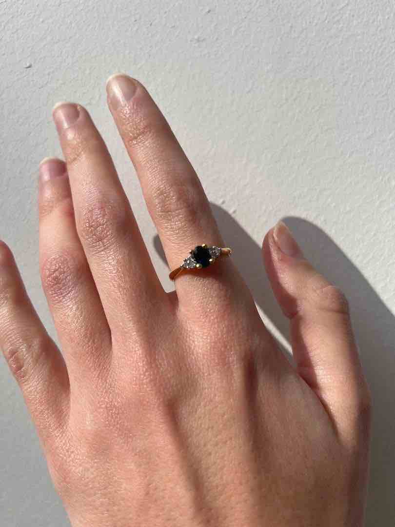 Bague Trilogie Saphir & Diamants "Hortense" - Elliade Paris