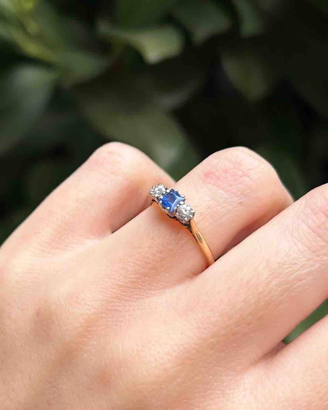 Bague Trilogie Saphir & Diamants "Laurine" - Elliade Paris