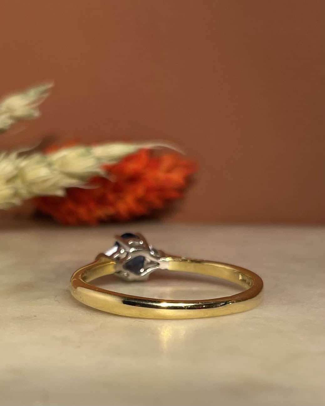 Bague Trilogie Saphir & Diamants "Leena" - Elliade Paris