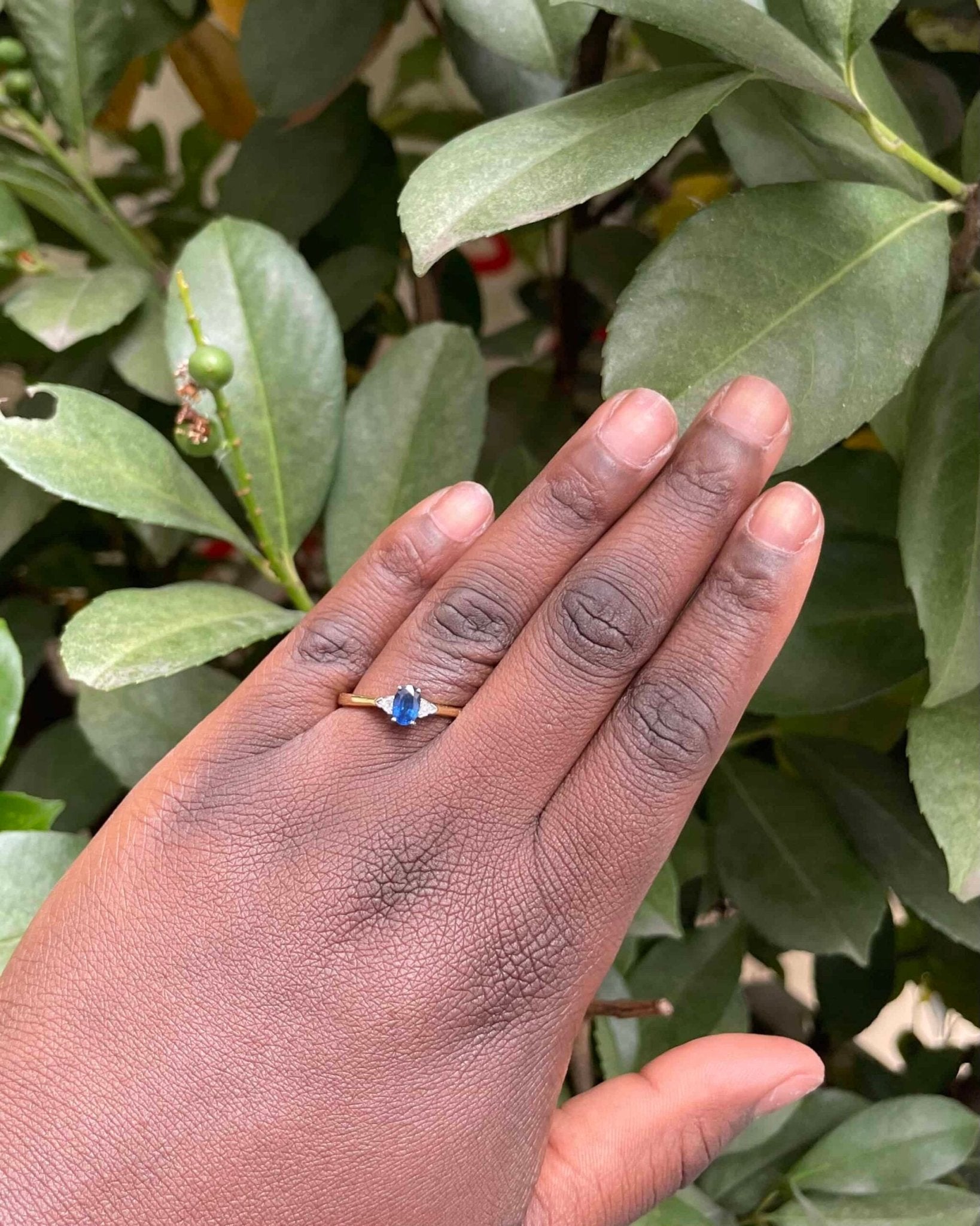 Bague Trilogie Saphir & Diamants "Leena" - Elliade Paris
