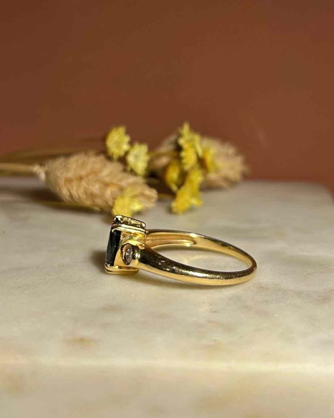 Bague Trilogie Saphir et Diamants "Talia" - Elliade Paris