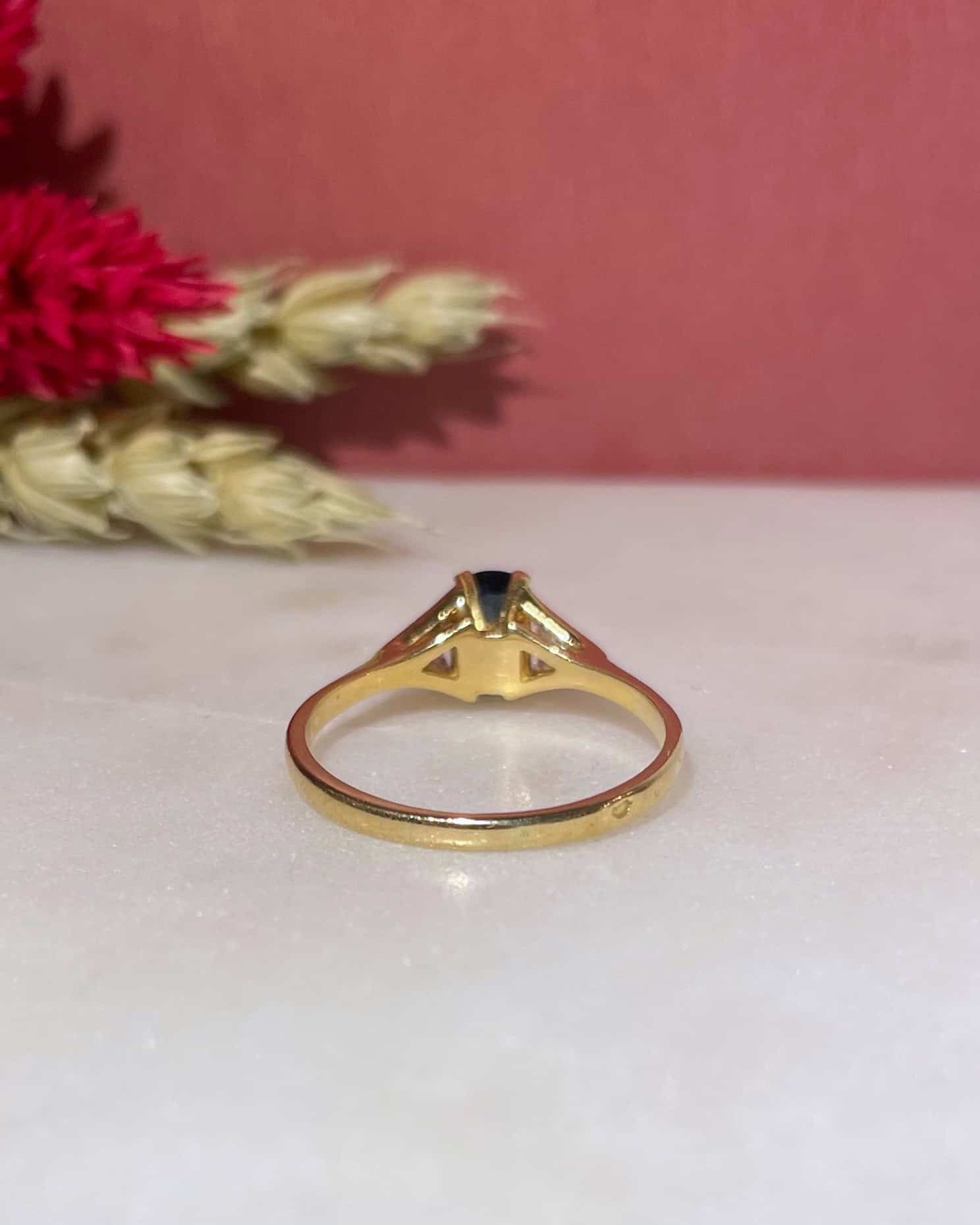 Bague Trilogie Saphir Un carat & Diamants "Maéla" - Elliade Paris