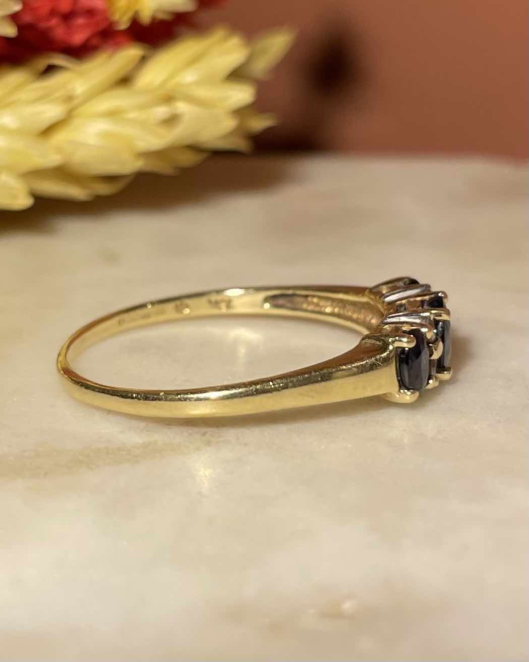 Bague Trilogie Saphirs & Diamants "Nolwenn" - Elliade Paris
