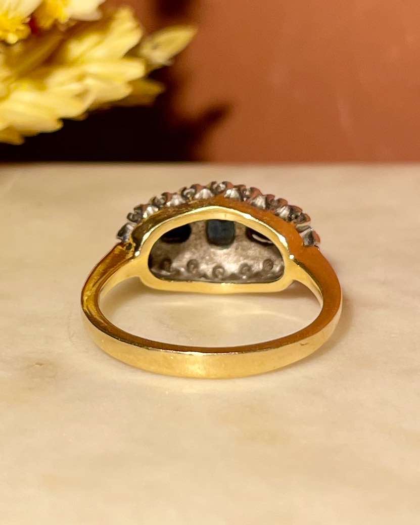 Bague Trilogie Saphirs & Diamants "Tara" - Elliade Paris