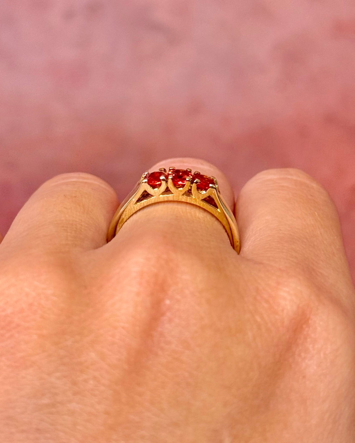 Bague Trilogie Saphirs érable de Madagascar 0.55 carat "Coline" - Elliade Paris