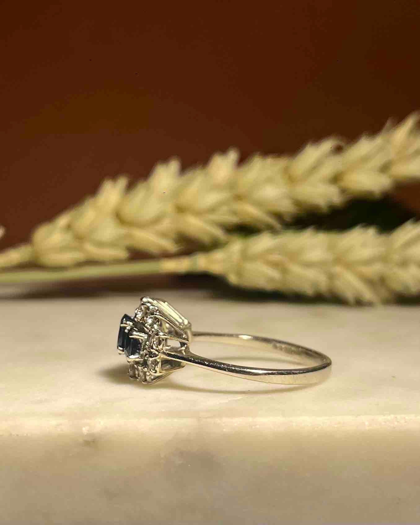 Bague Trilogie Saphirs et Diamants "Juliane" - Elliade Paris
