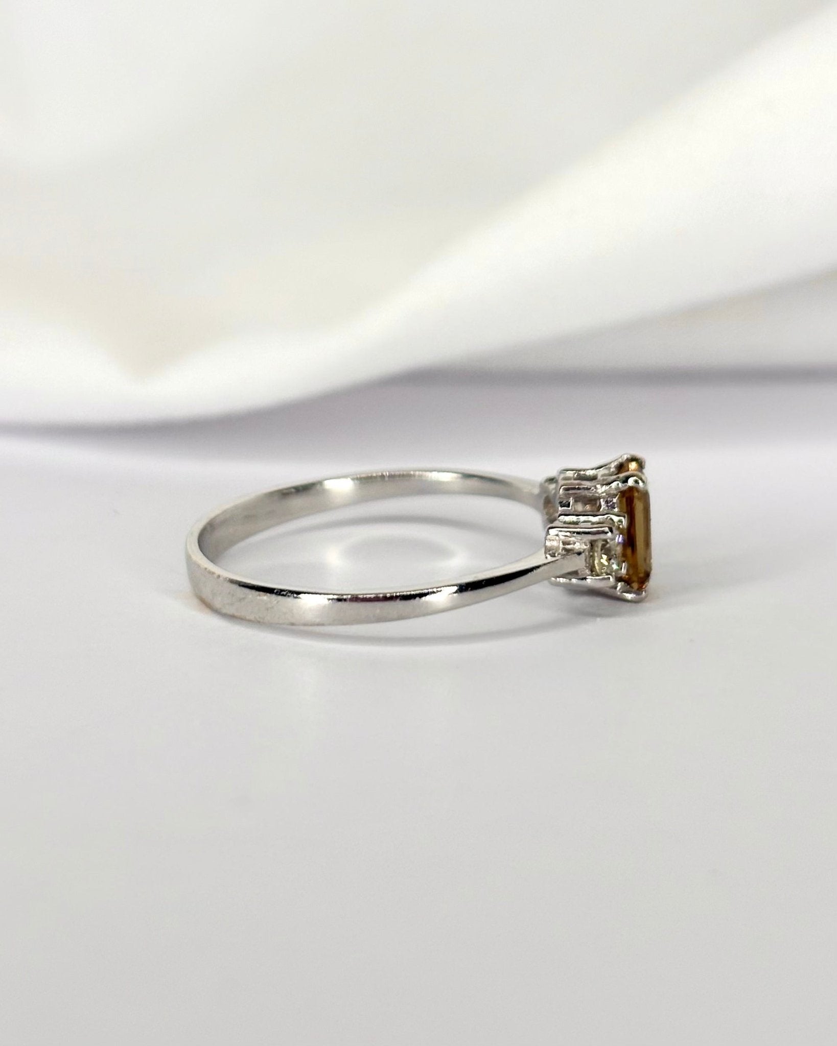 Bague Trilogie Scapolite & Diamants "Monica" - Elliade Paris