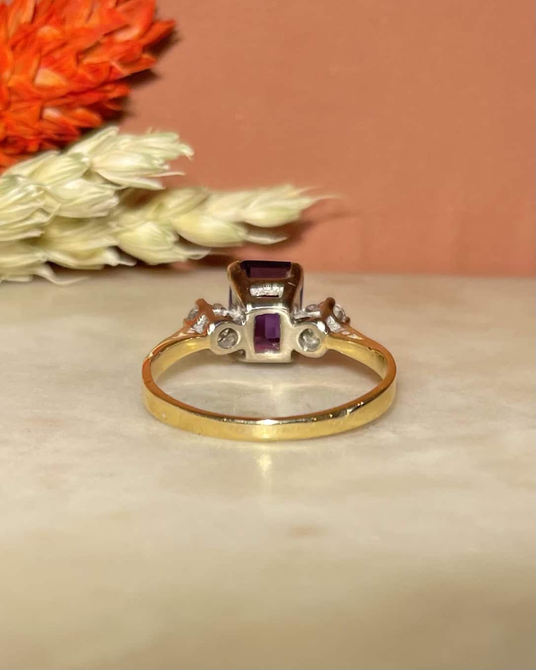Bague Trilogie Améthyste 1.30 carat & Diamants "Jana"