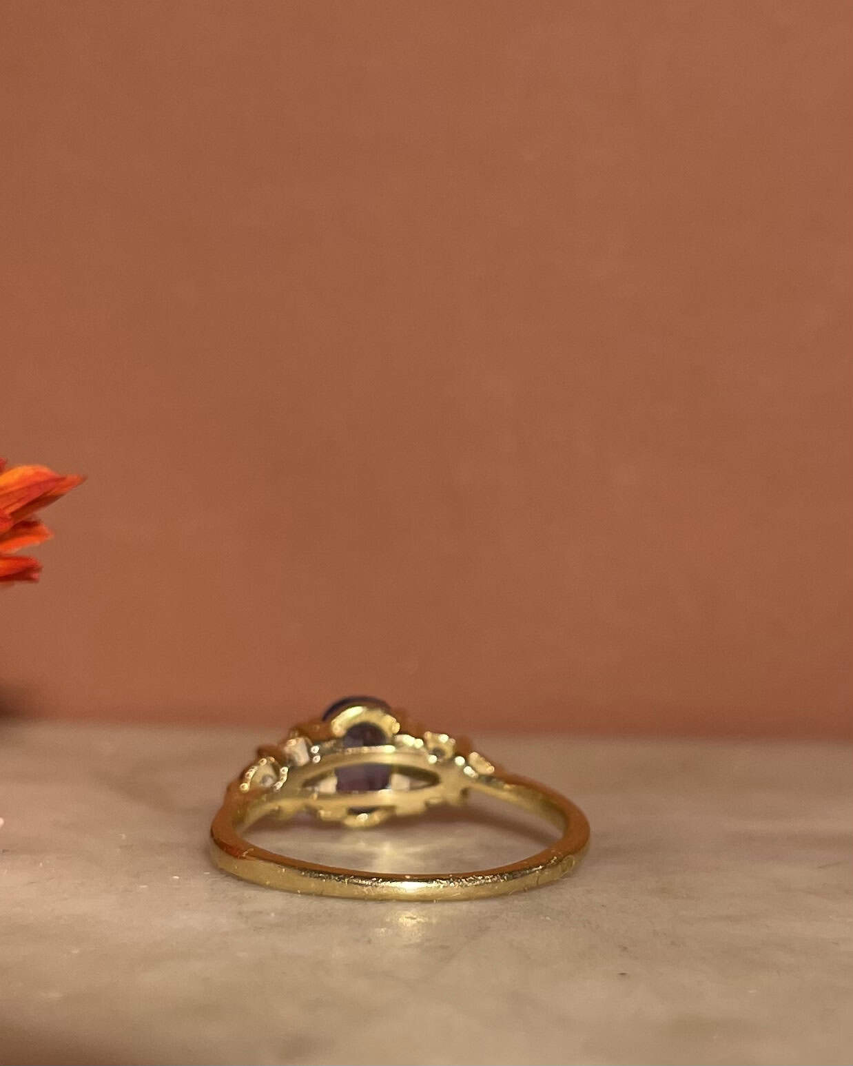 Bague Trilogie Tanzanite 1.21 carat & Diamants "Noeva" - Elliade Paris