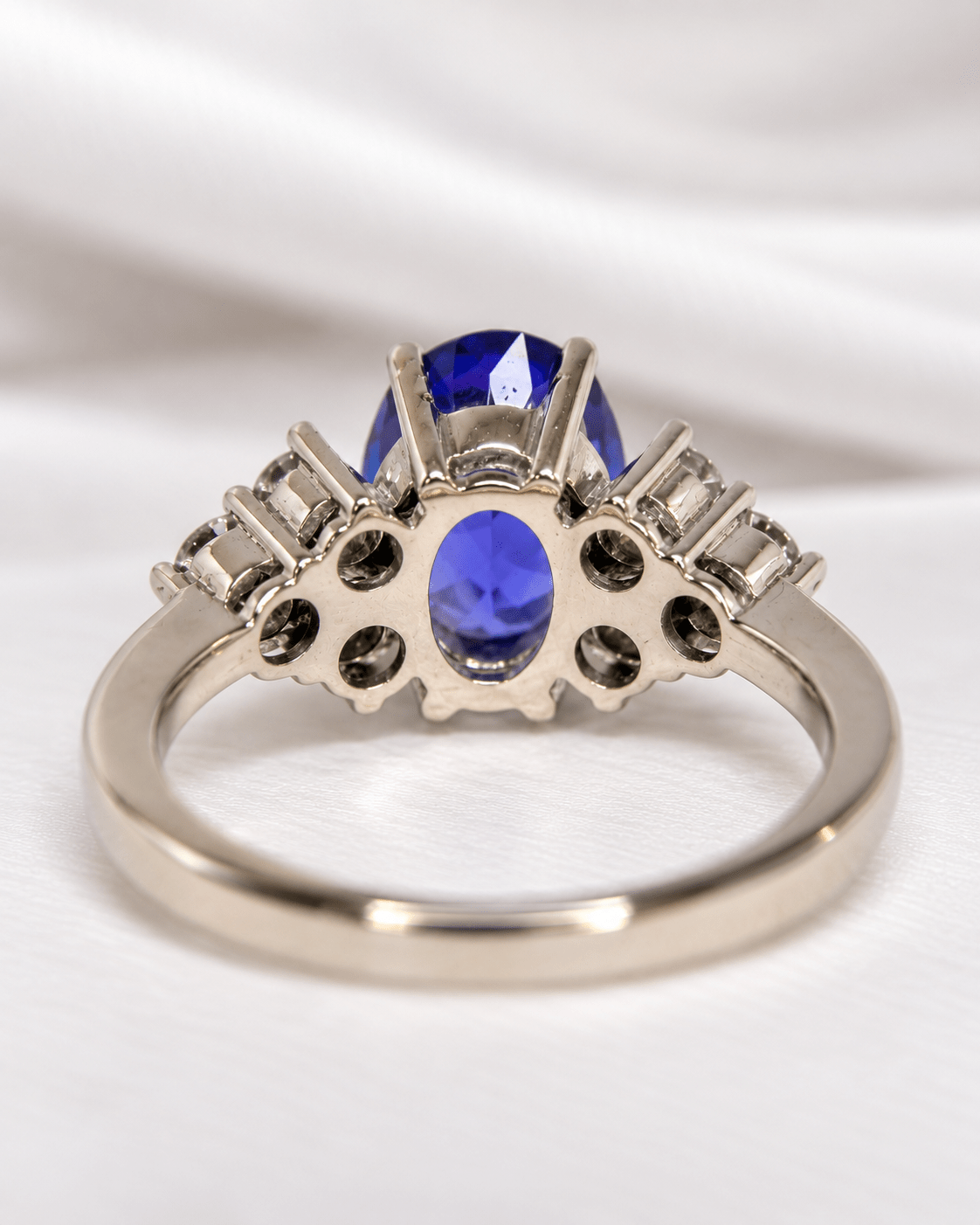 Bague Trilogie Tanzanite 2.50 carats & Diamants 0.48 carat 5,17g "Zaily" - Elliade Paris