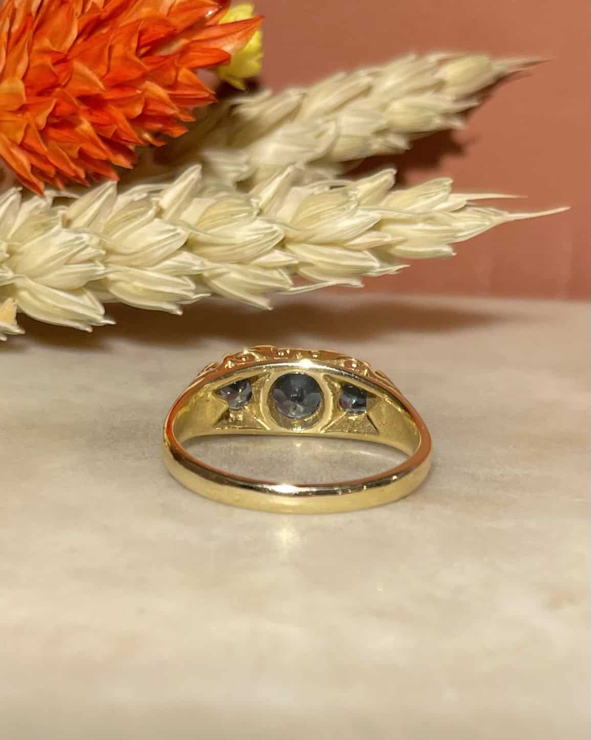 Bague Trilogie Topazes 0.72 carat & Diamants "Lyra" - Elliade Paris