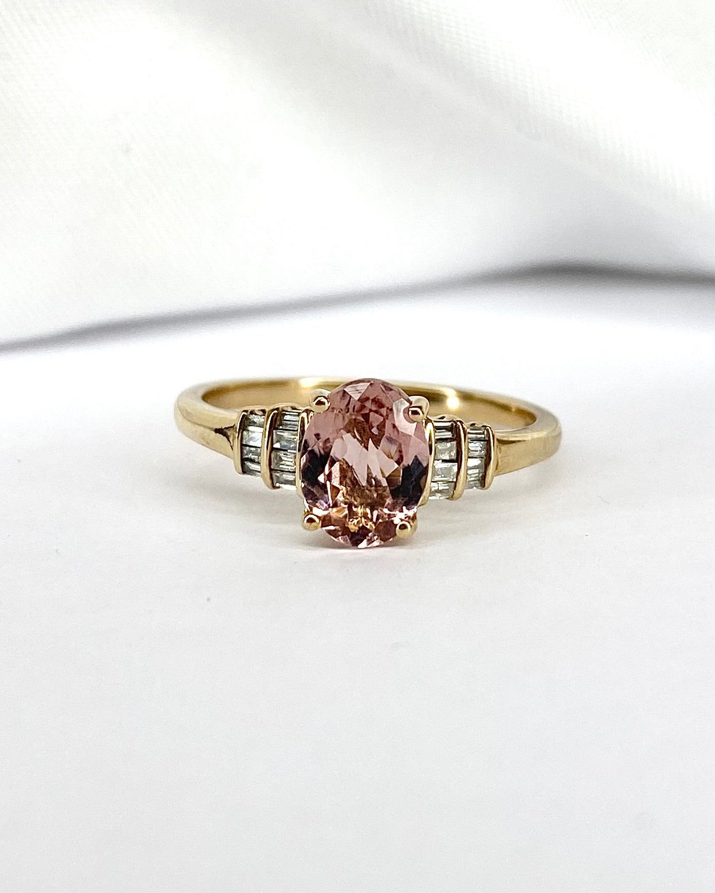 Bague Trilogie Tourmaline 1.10 carat & Diamants "Sara" - Elliade Paris