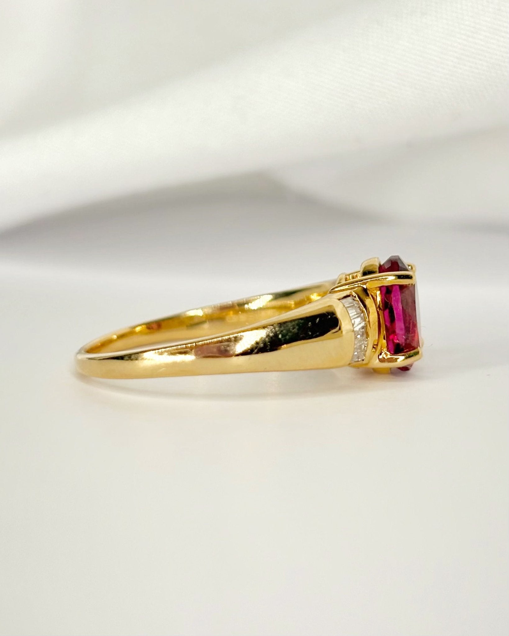 Bague Trilogie Tourmaline 1.50 carat & Diamants "Sonia" - Elliade Paris