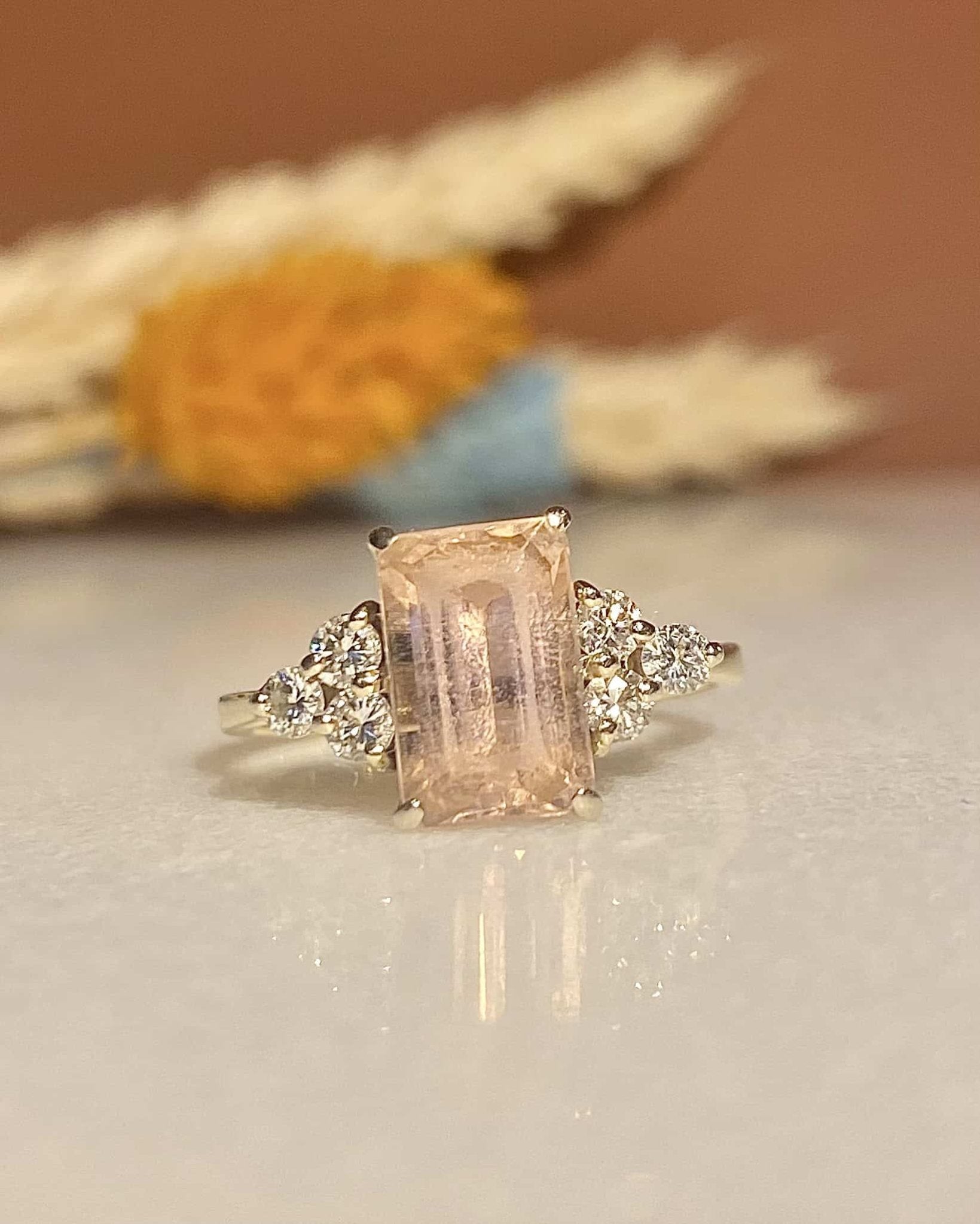 Bague Trilogie Tourmaline 1.80 Carat & Diamants “Lola” - Elliade Paris
