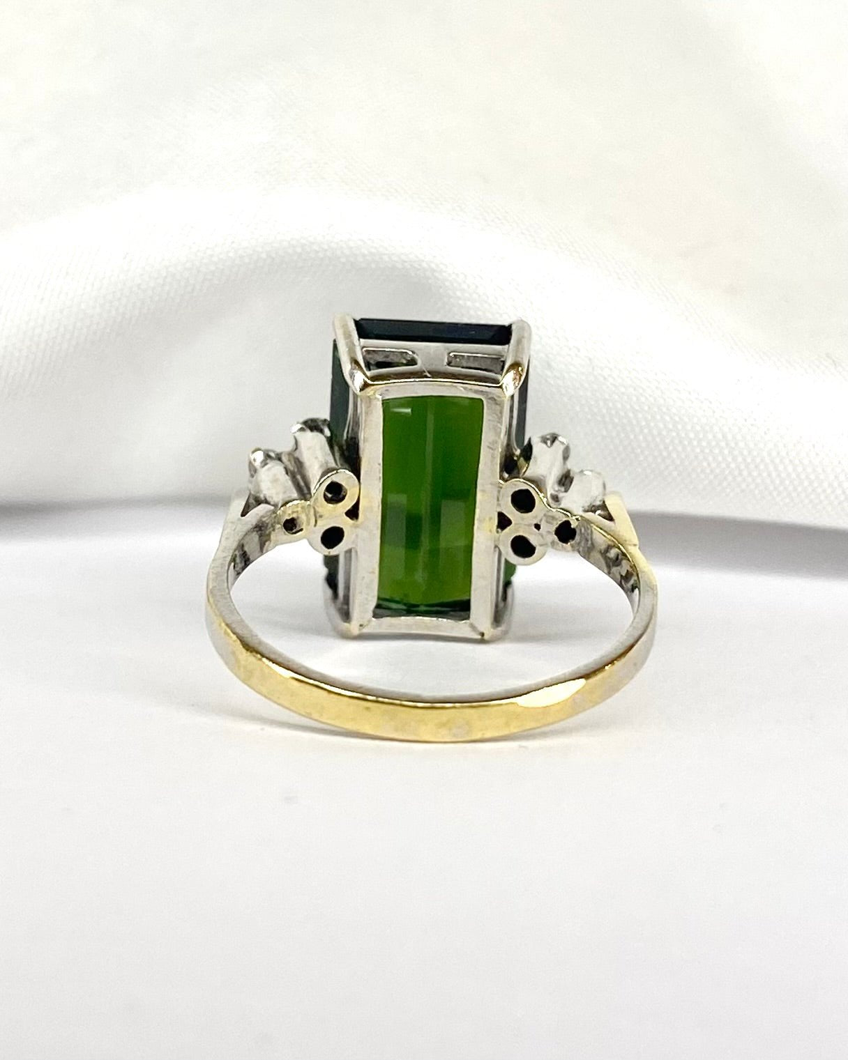 Bague Trilogie Tourmaline 6.20 carats & 6 Diamants "Aude" - Elliade Paris