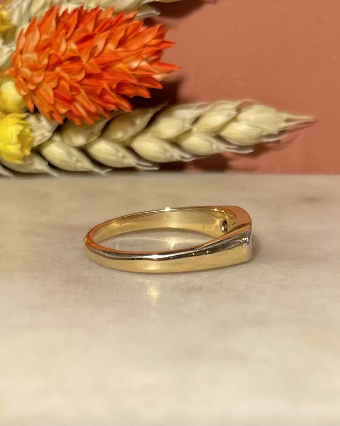Bague Trilogie Vintage 3 Diamants "Paulina" - Elliade Paris