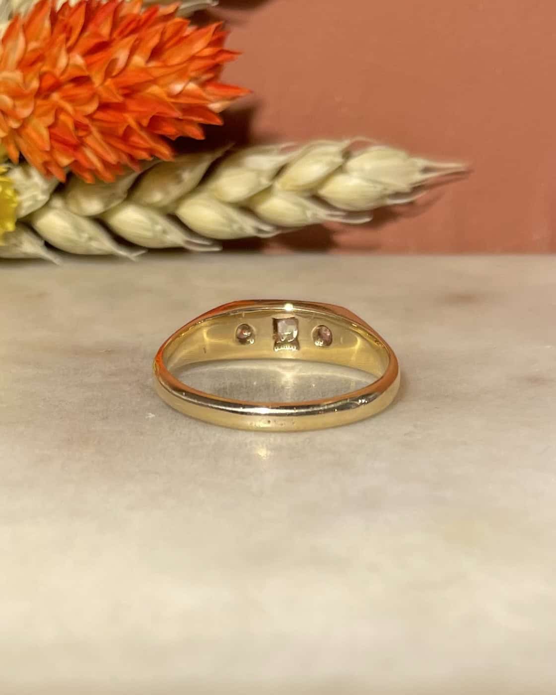 Bague Trilogie Vintage 3 Diamants "Paulina" - Elliade Paris