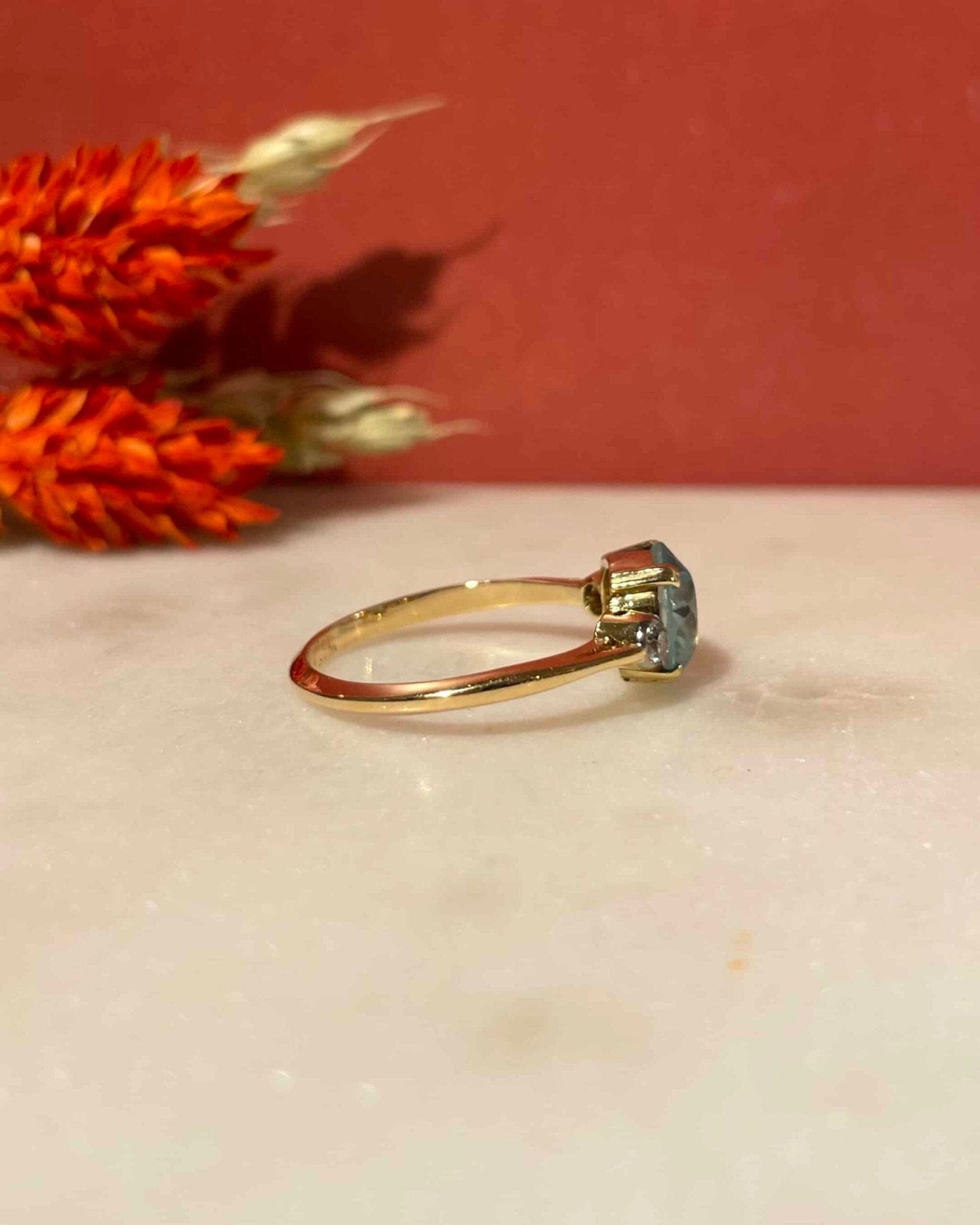Bague Trilogie Zircon 2.75 Carats & Diamants "Islaya" - Elliade Paris