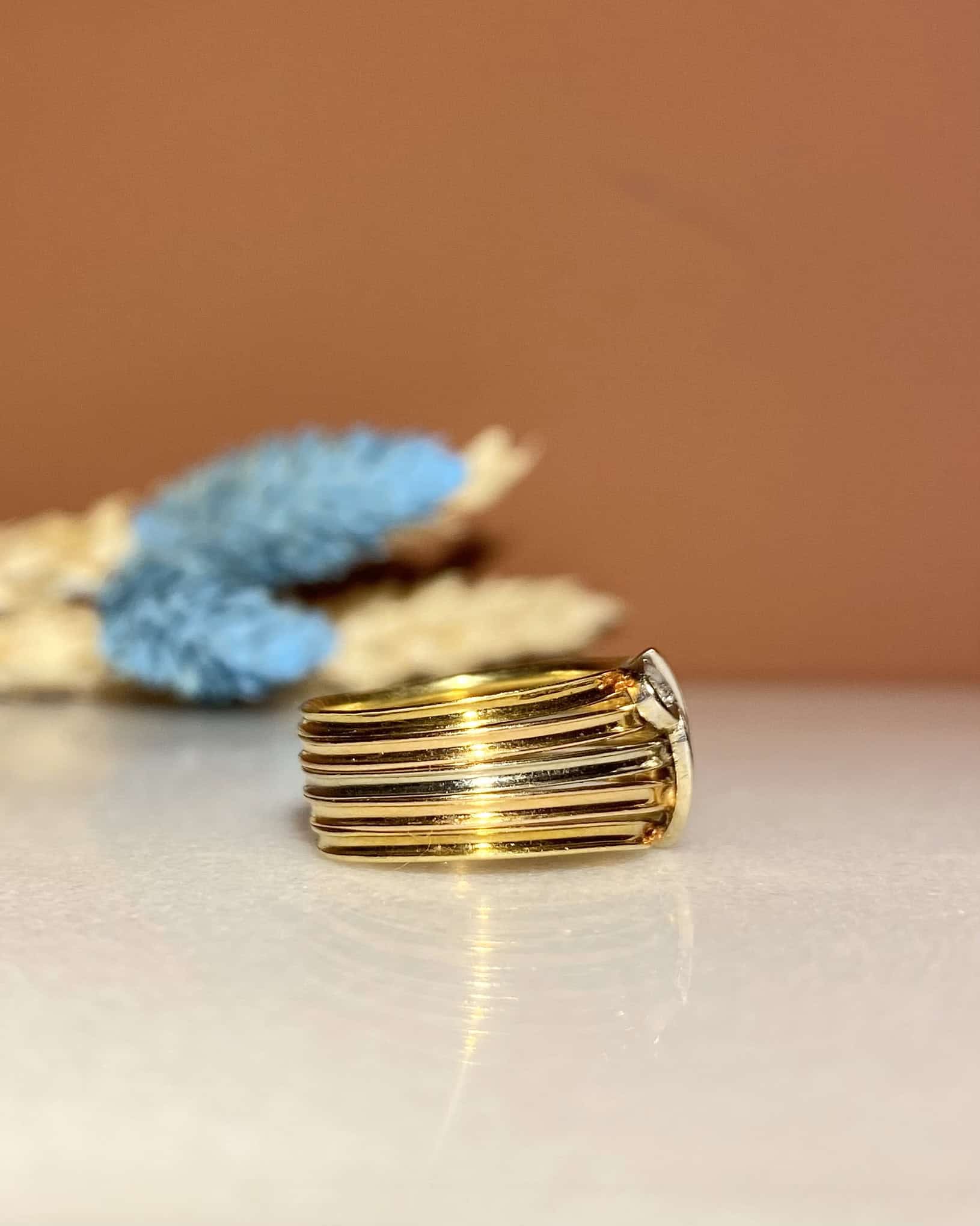 Anillo brazalete de 8 diamantes "Clem"