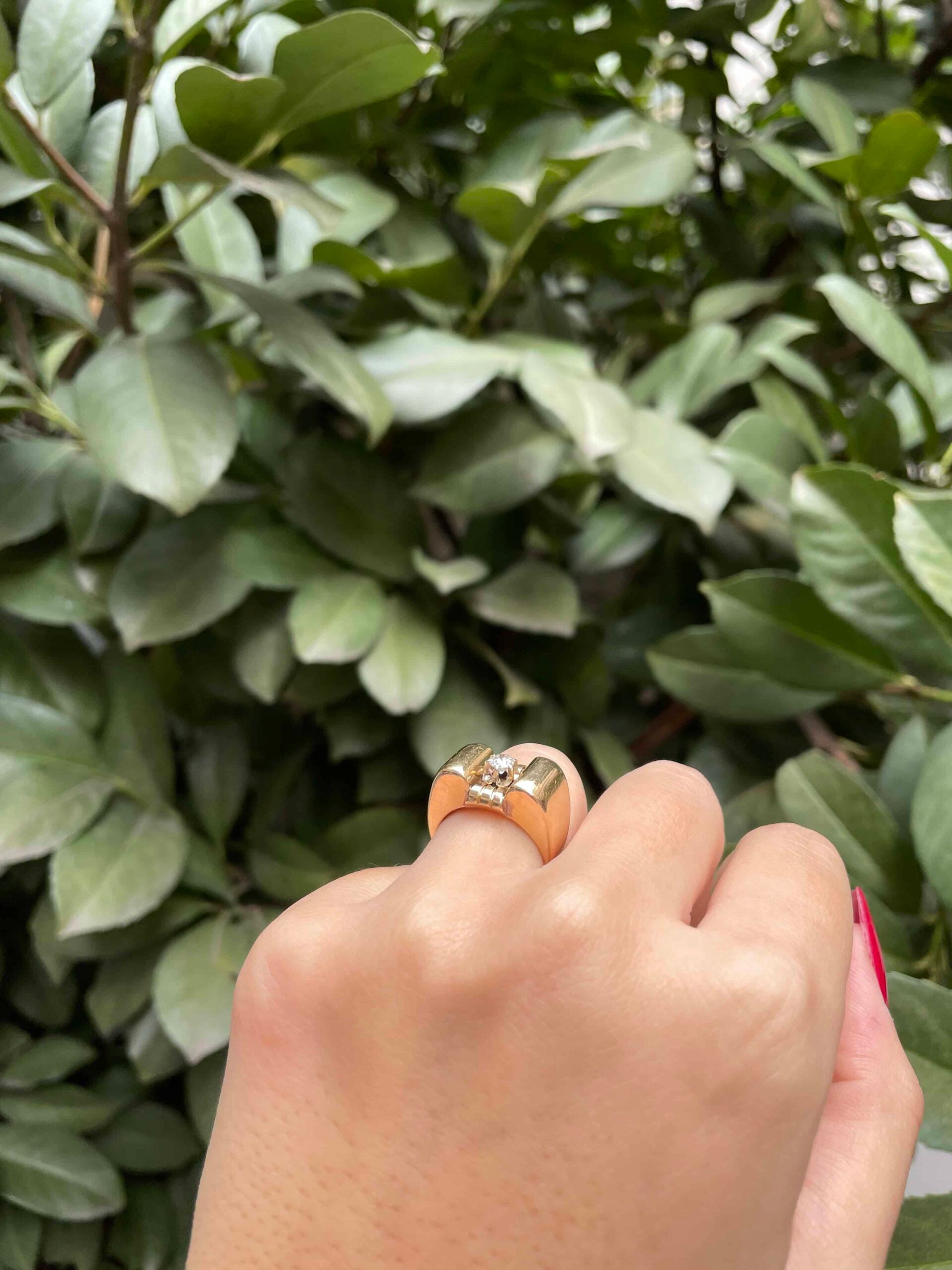 Bague Vintage Tank Diamant "Ralph"