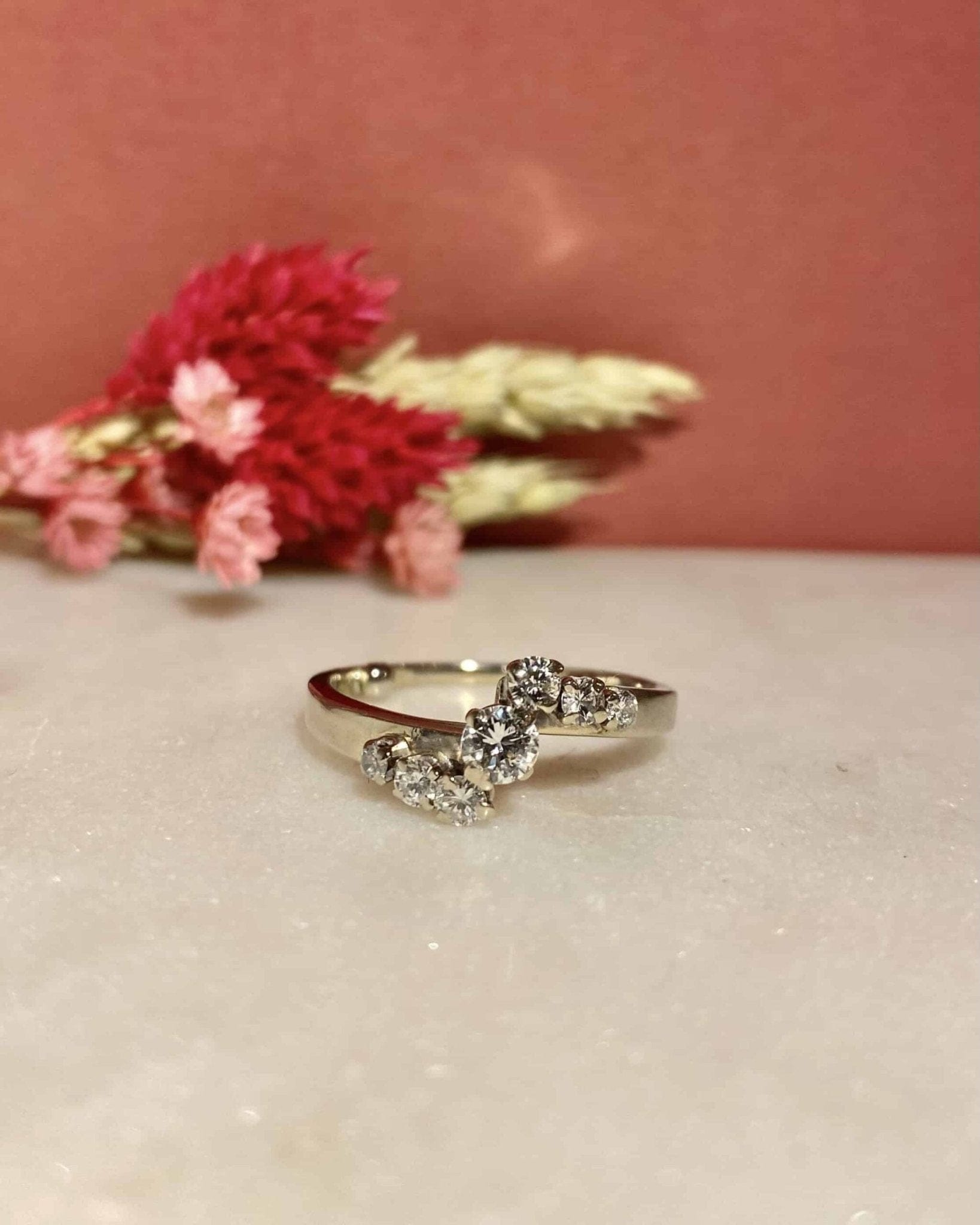 Bague Vintage 7 Diamants 0.60 carat "Noelianne" - Elliade Paris
