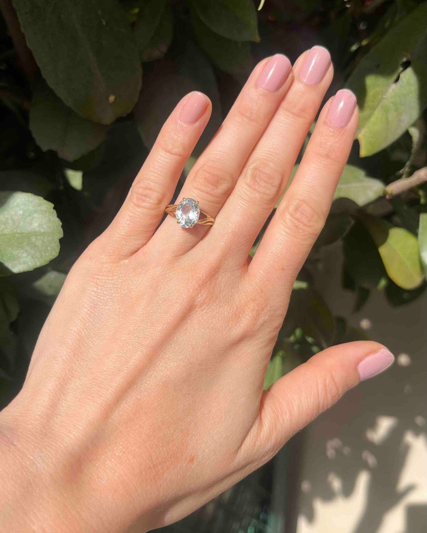 Bague Vintage Aigue - marine 2.25 carats "Julia" - Elliade Paris
