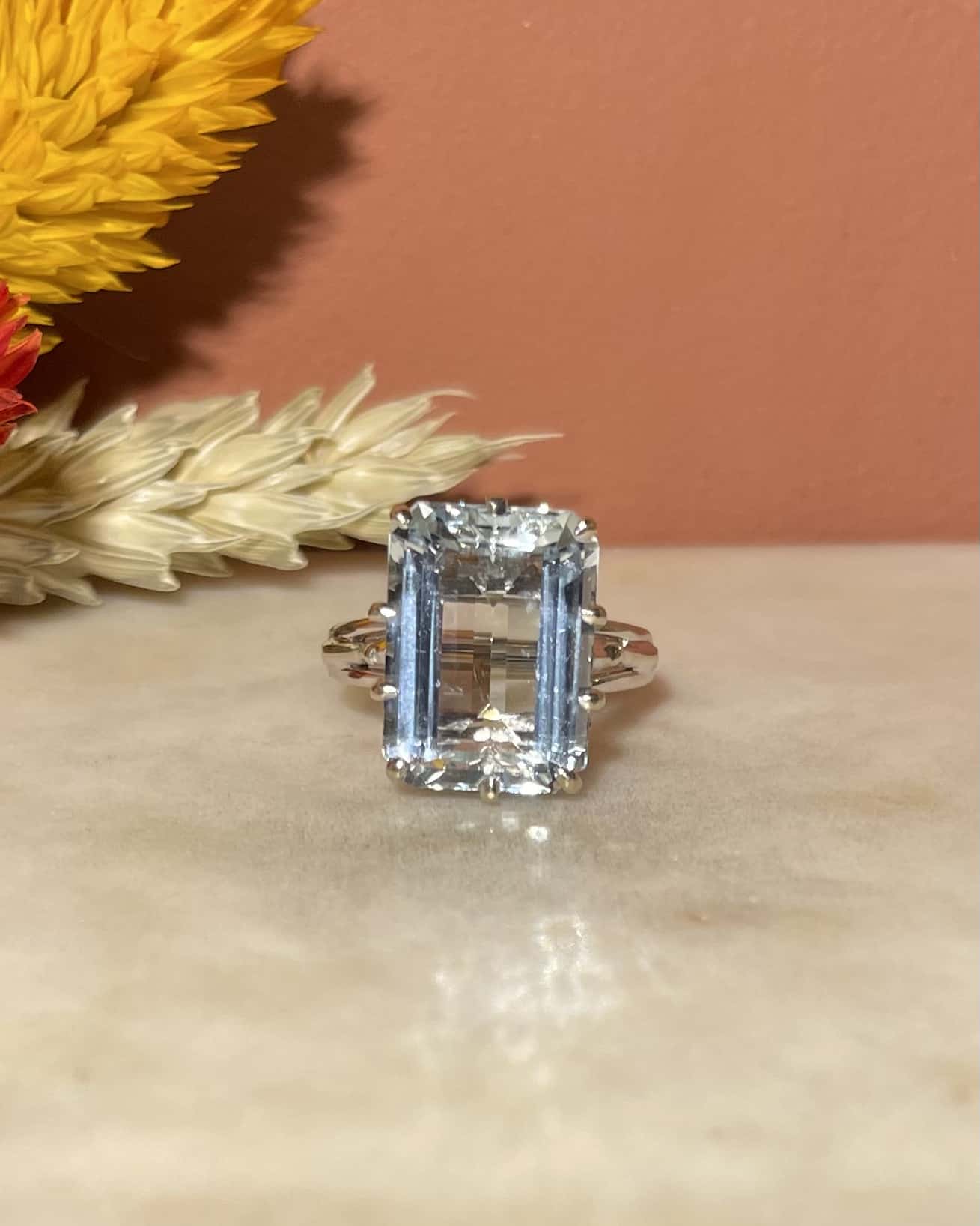 Bague Cocktail Aigue-Marine 7 carats "Rhéa"