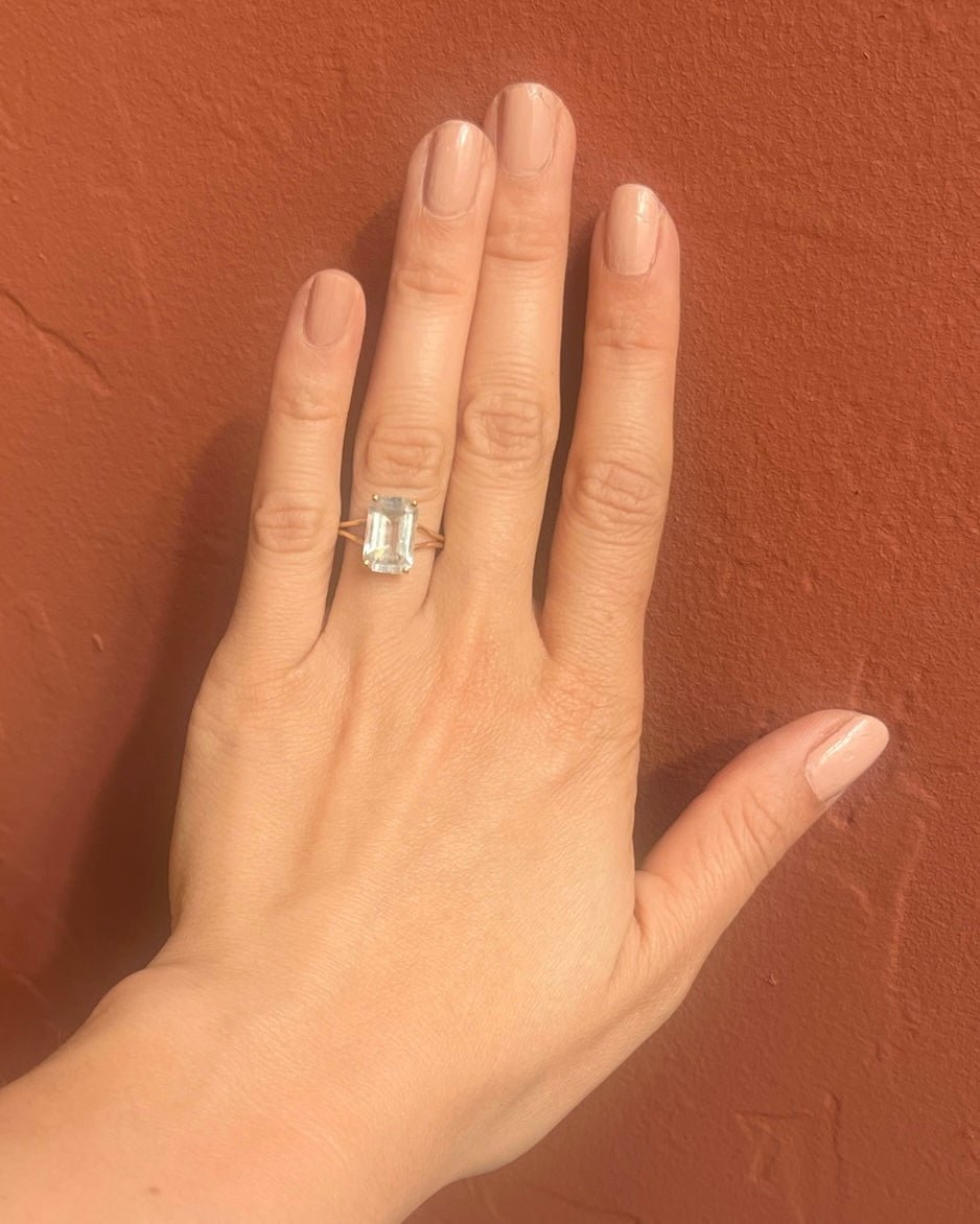 Bague vintage Aigue - Marine "Nila" - Elliade Paris
