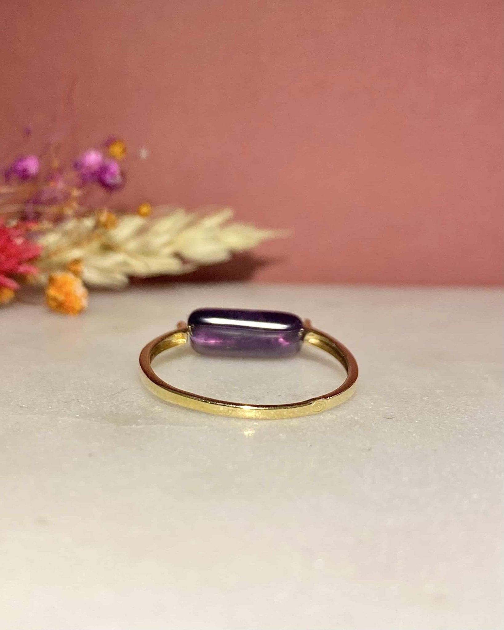 Bague Vintage Améthyste Mouvante 3.30 carats "Lydia" - Elliade Paris