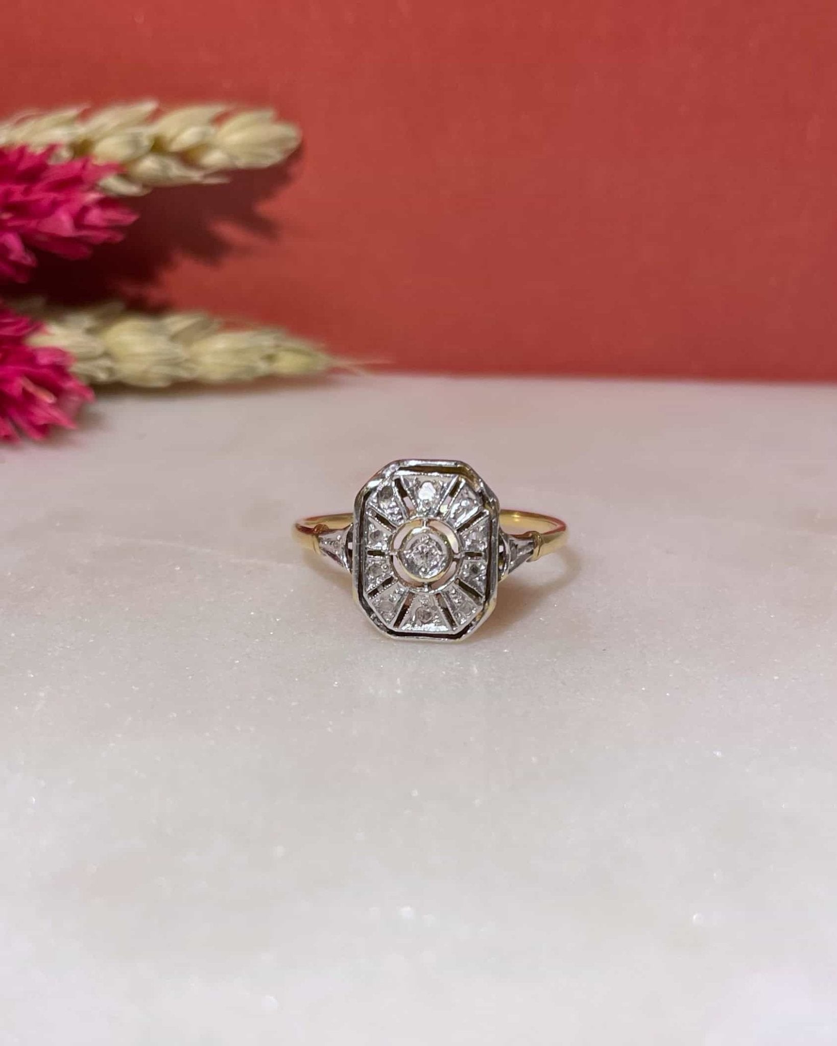 Bague Vintage Art - Déco 11 Diamants "Janet" - Elliade Paris