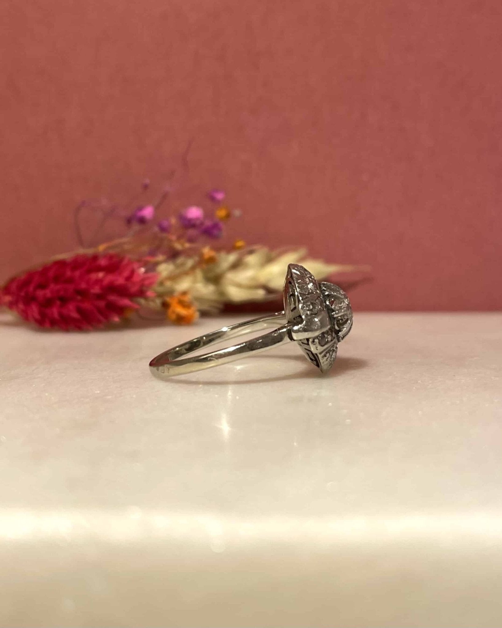 Bague Vintage Art - Déco 15 Diamants 0.63 carat "Mandy" - Elliade Paris