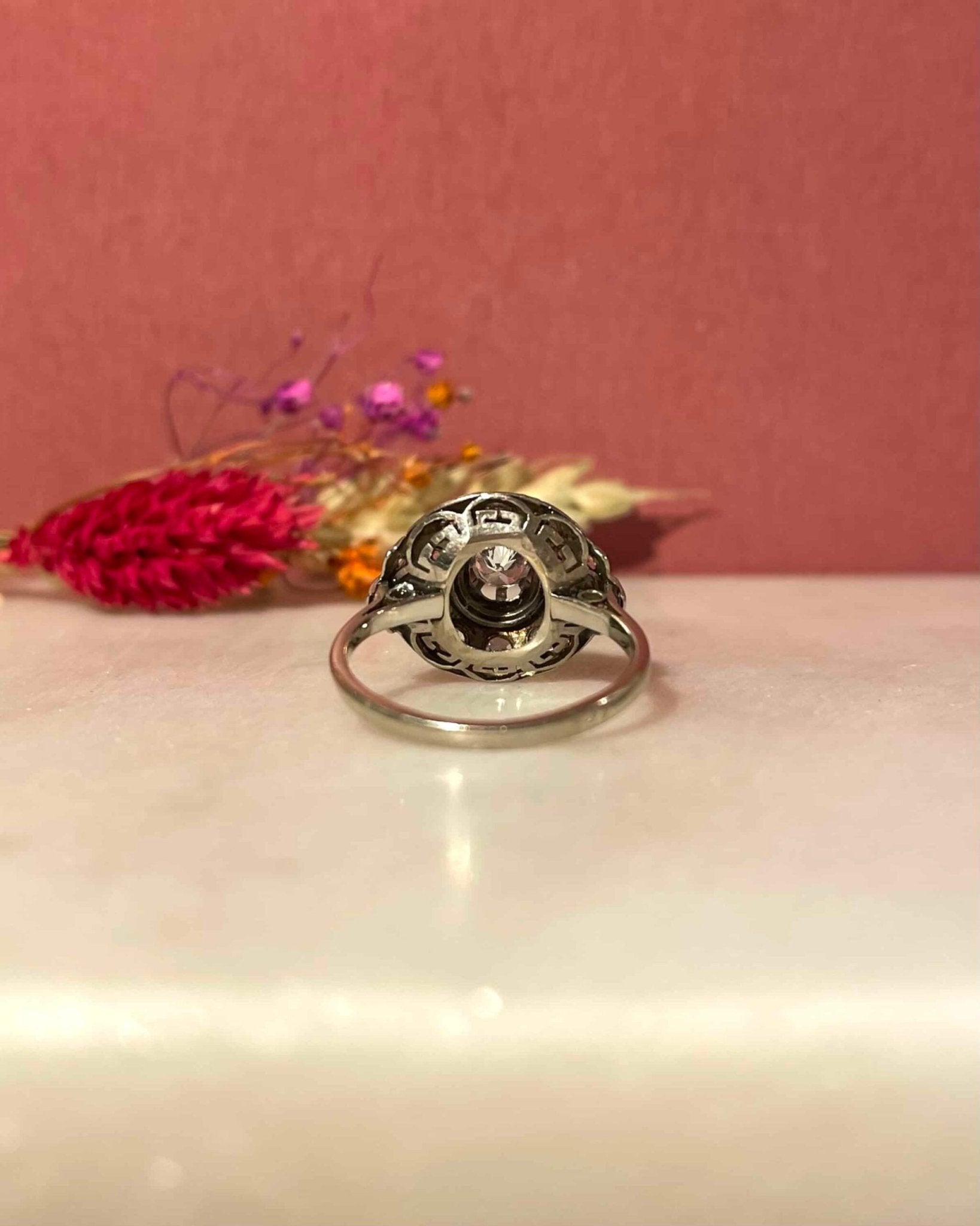 Bague Vintage Art - Déco 15 Diamants 0.63 carat "Mandy" - Elliade Paris