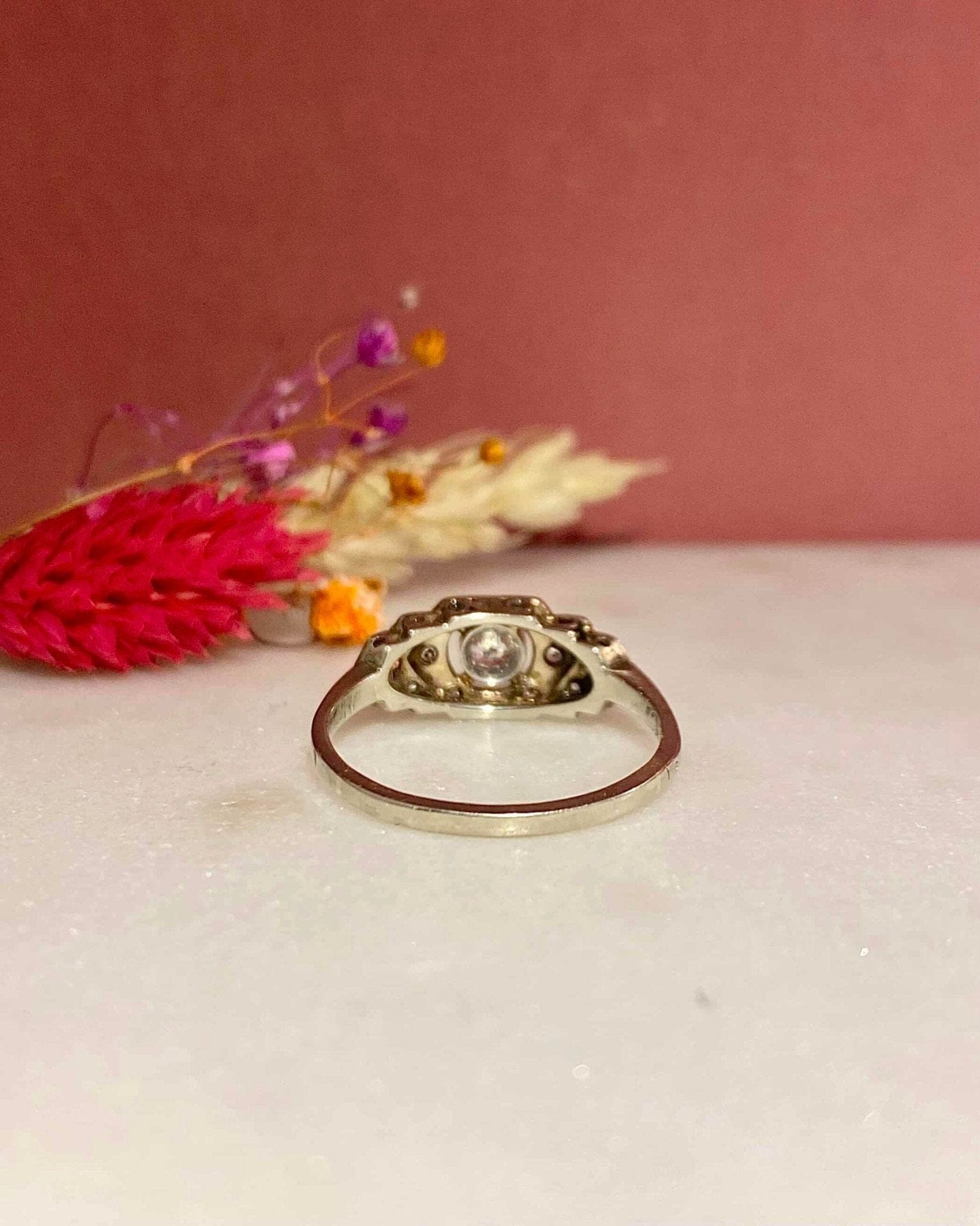 Bague Vintage Art - Déco 17 Diamants 0.37 carat "Monica" - Elliade Paris