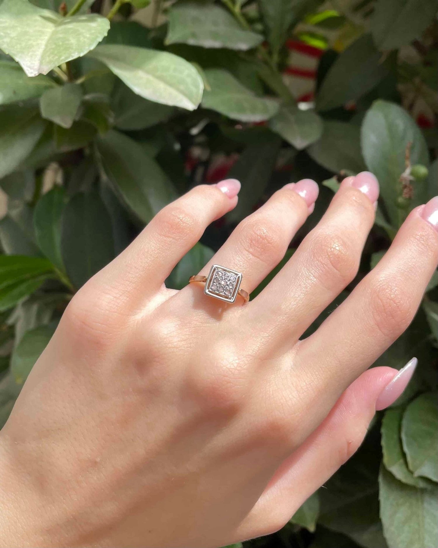 Bague Vintage Art - Déco 9 Diamants "Céline" - Elliade Paris