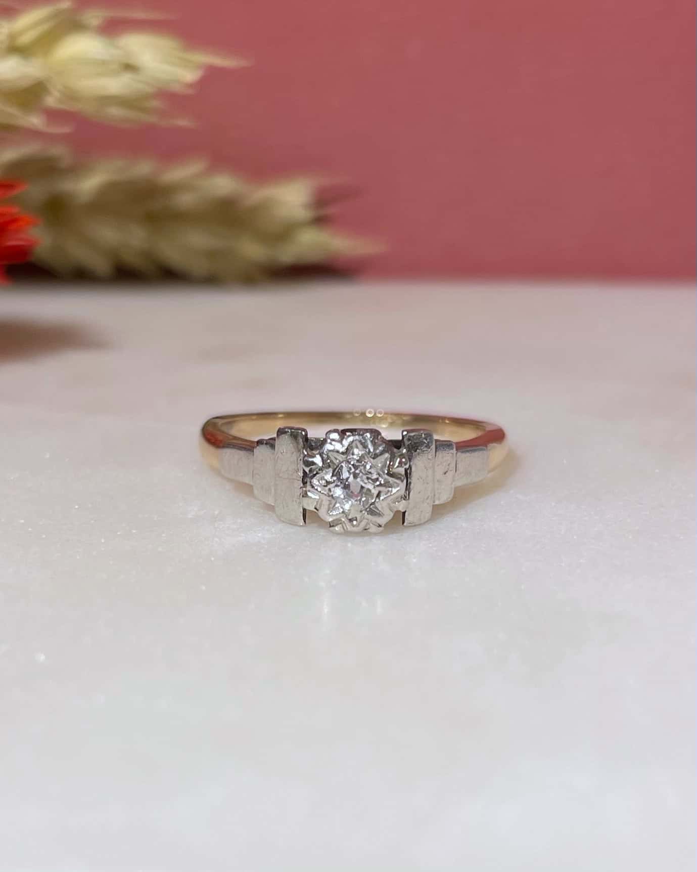 Bague Art-Déco Diamant "Nadia" - Elliade Paris
