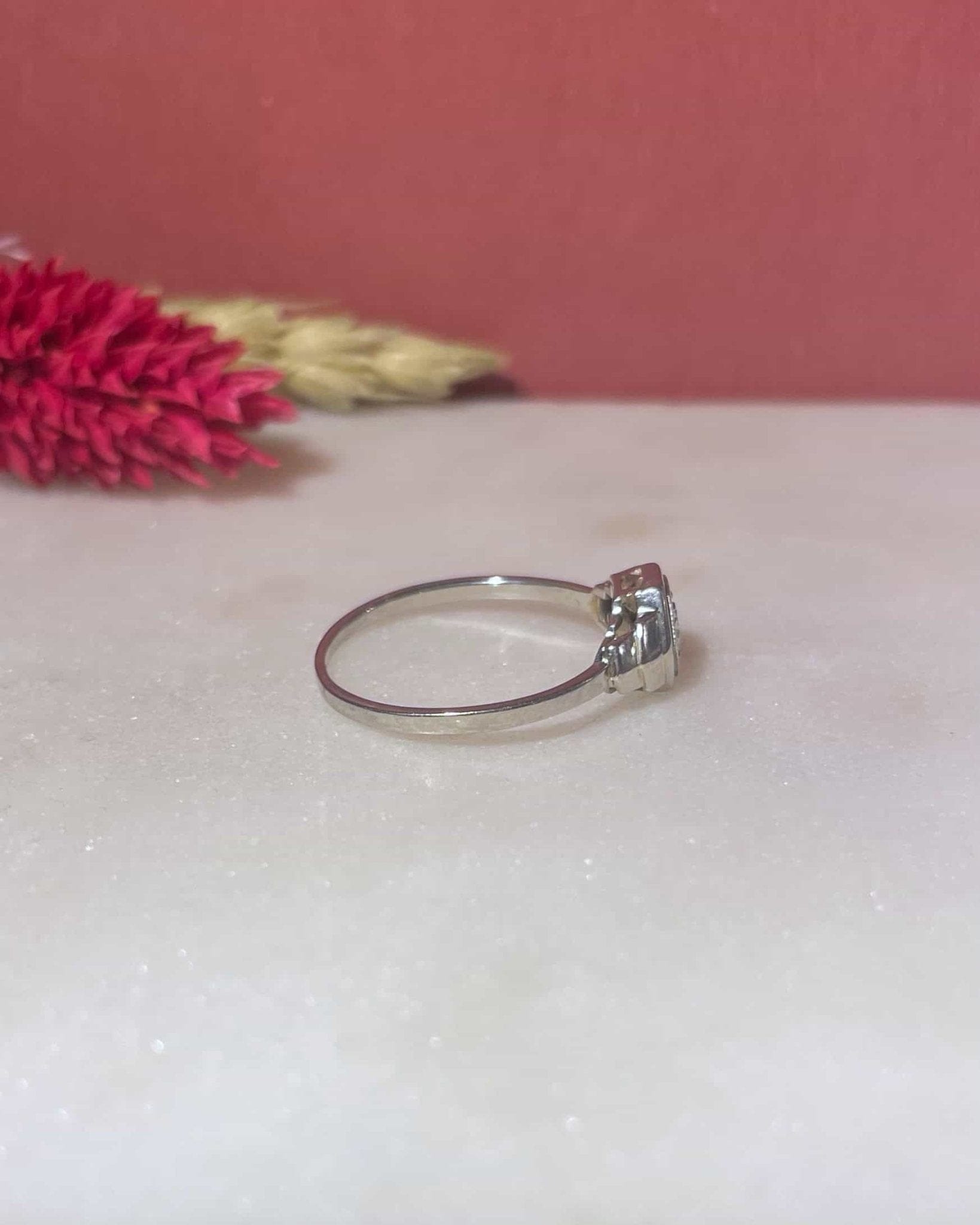 Bague Vintage Art - Déco Diamant 0.20 carat "Anaëlle" - Elliade Paris