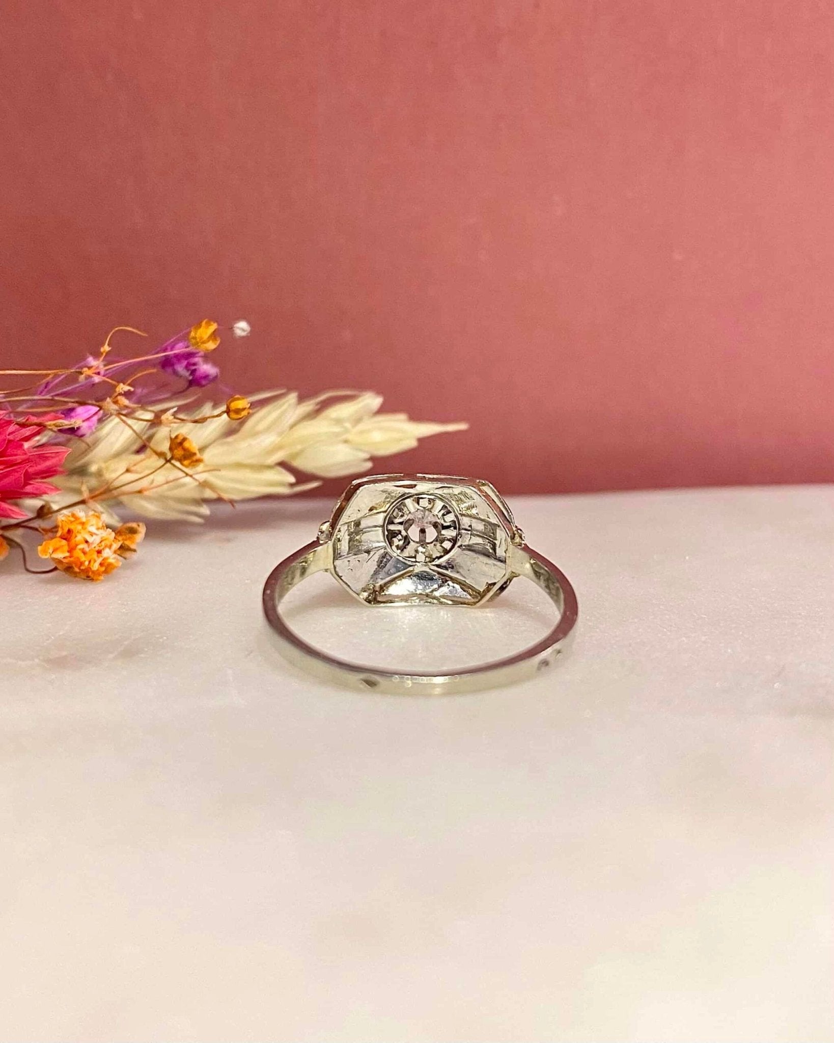 Bague Vintage Art - Déco Diamant "Claudine" - Elliade Paris