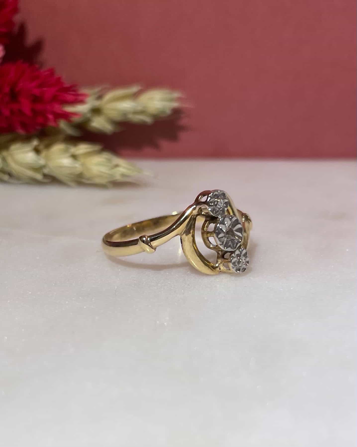 Bague Vintage Art - Déco Diamant "Donna" - Elliade Paris