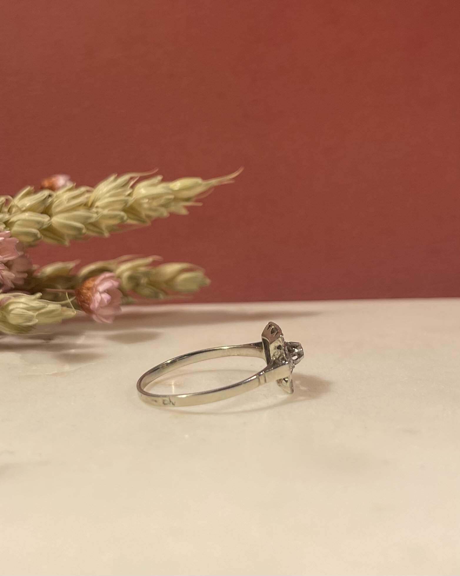 Bague Vintage Art - Déco Diamant "Emeline" - Elliade Paris
