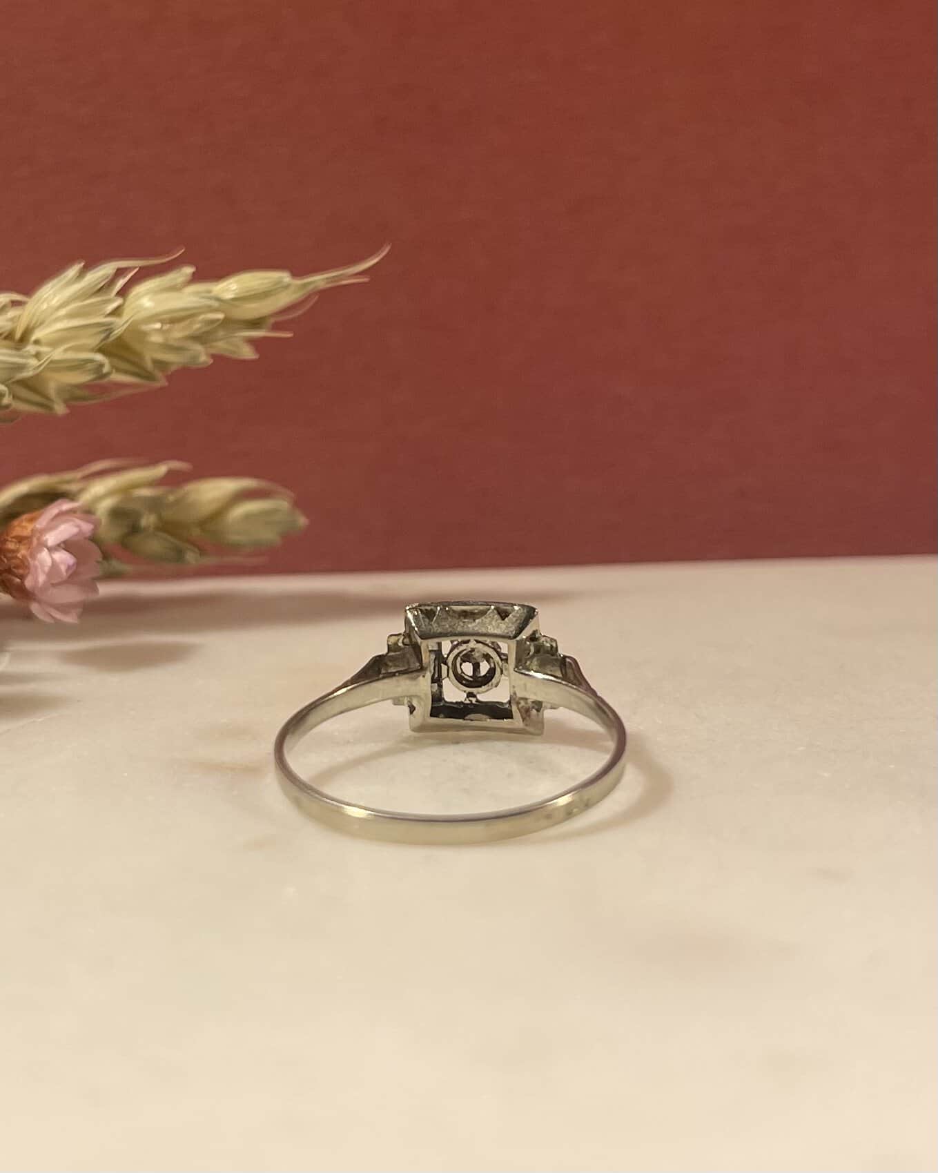 Bague Vintage Art - Déco Diamant "Emeline" - Elliade Paris