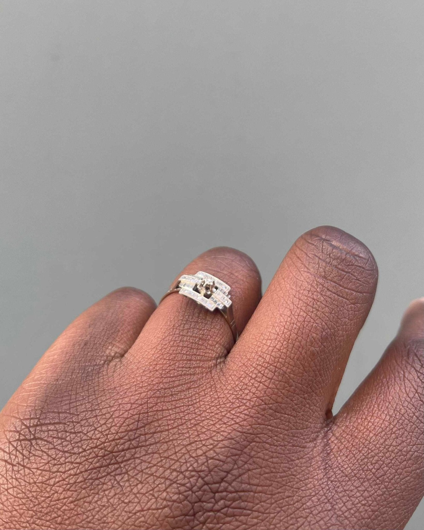 Bague Vintage Art - Déco Diamant "Emeline" - Elliade Paris
