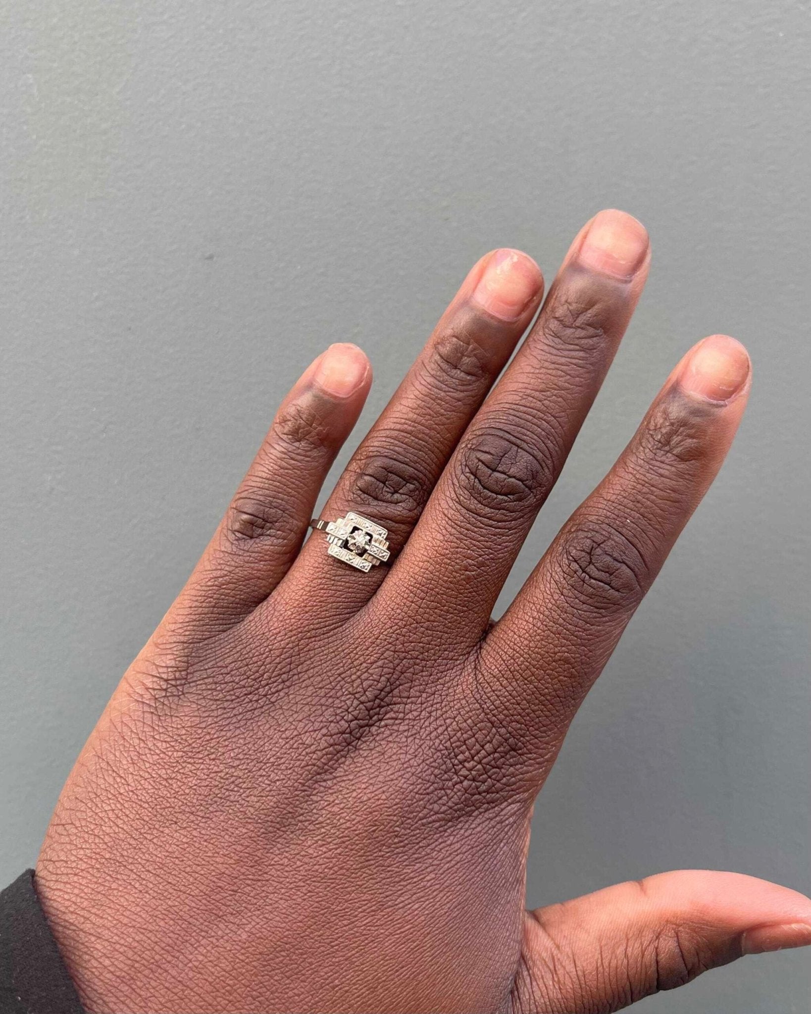 Bague Vintage Art - Déco Diamant "Emeline" - Elliade Paris
