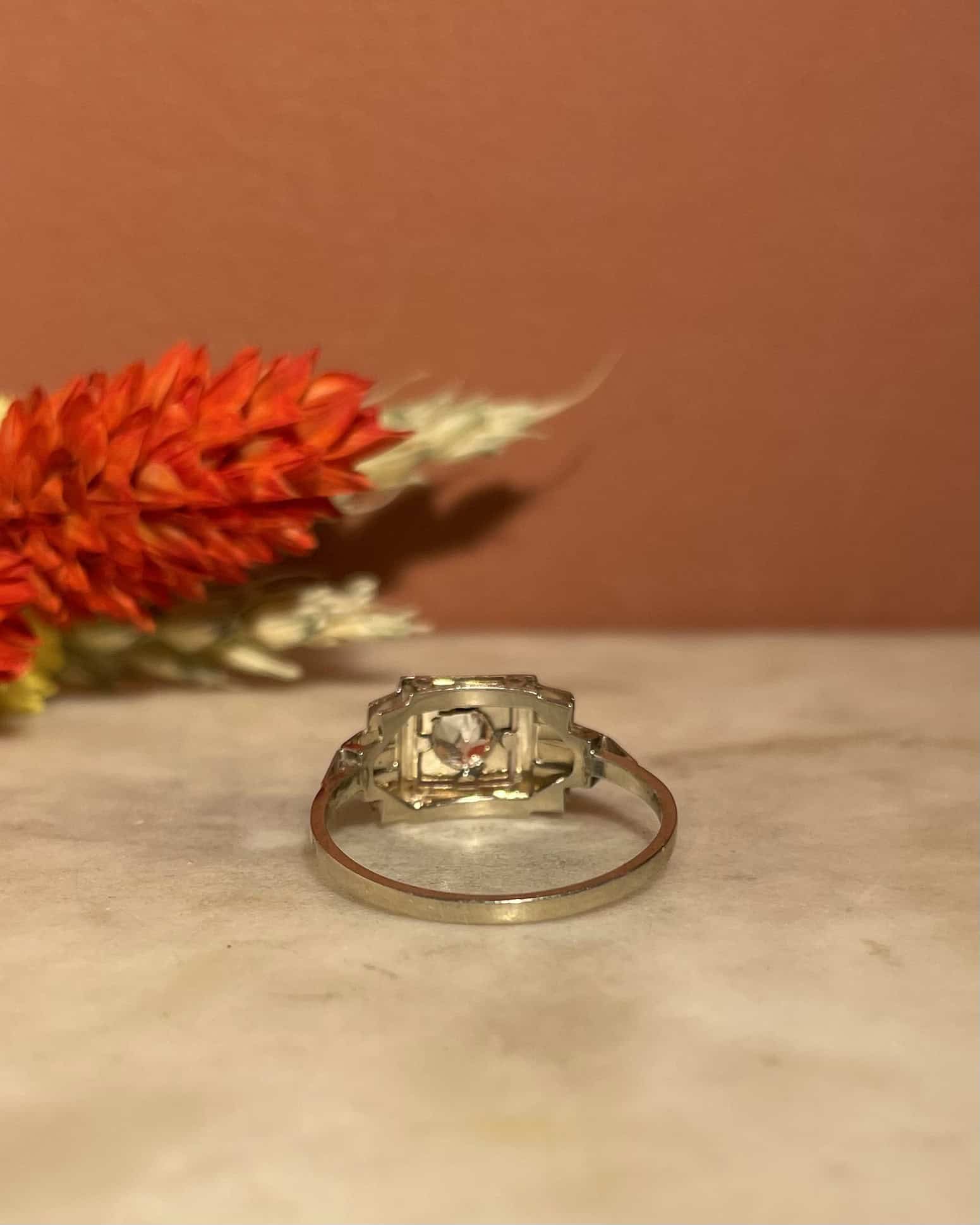 Bague Vintage Art Déco Diamant "Méolia" - Elliade Paris