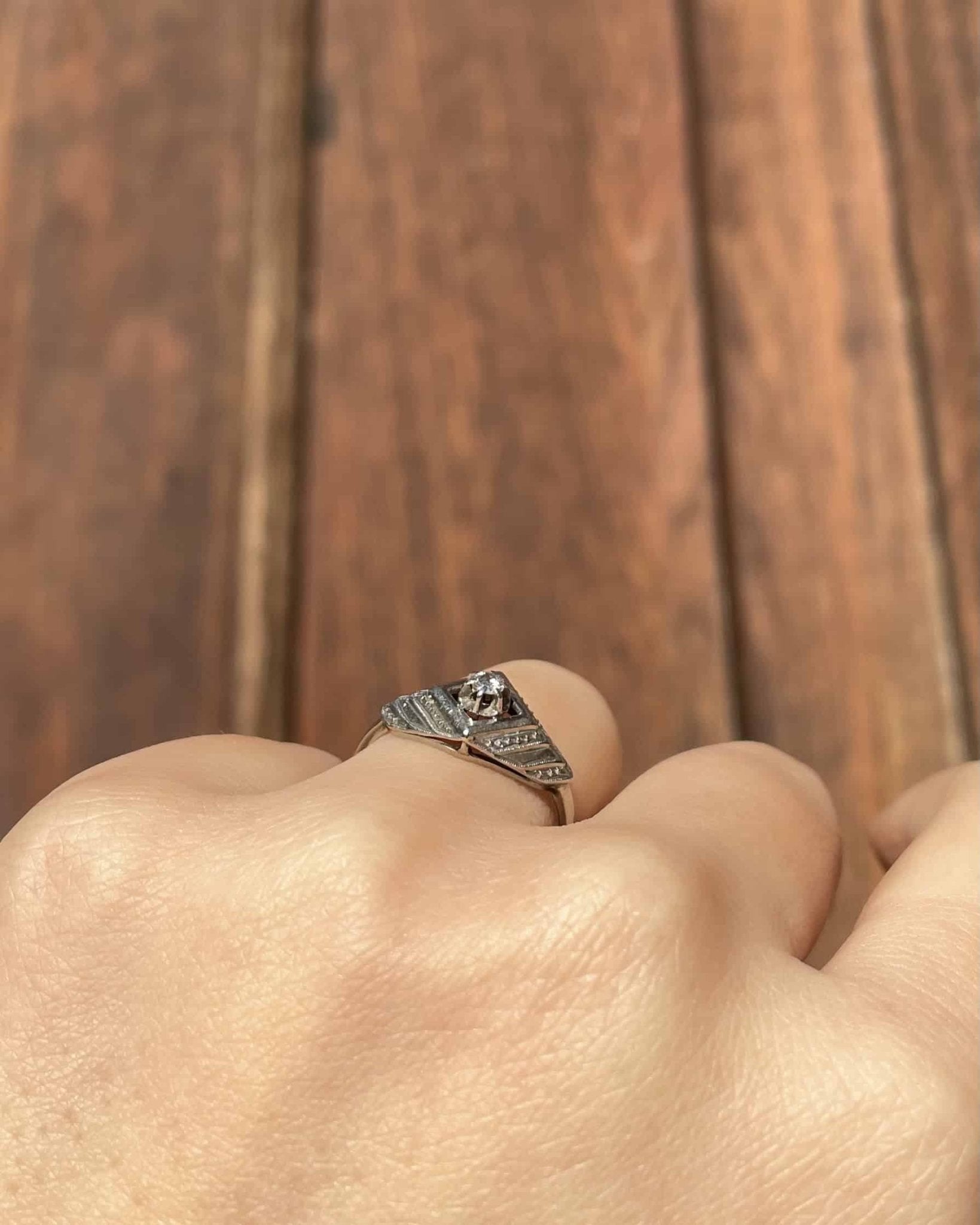 Bague Vintage Art - Déco Diamant "Veronica" - Elliade Paris