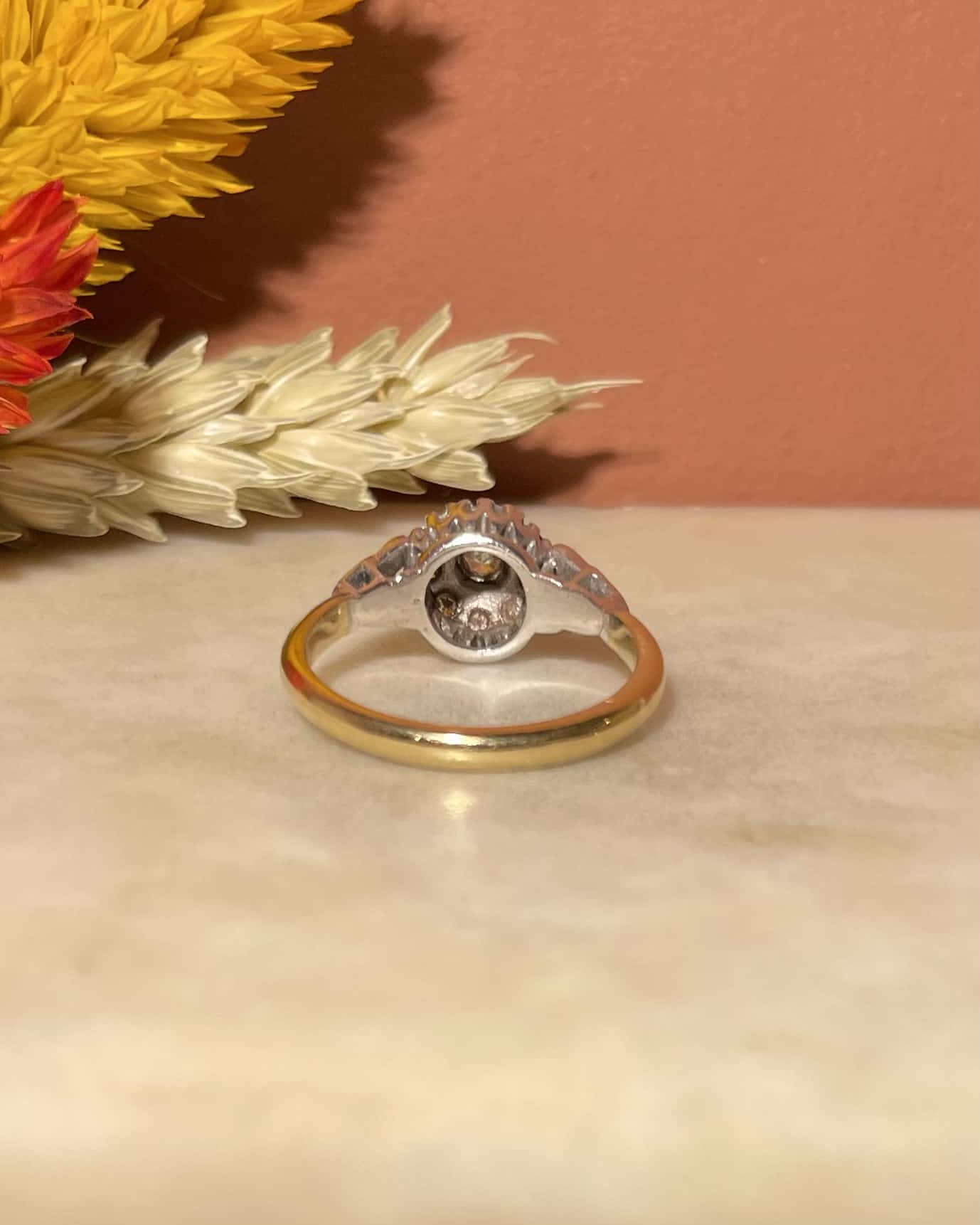 Bague Vintage Art - déco Diamants 0.32 carat "Yara" - Elliade Paris