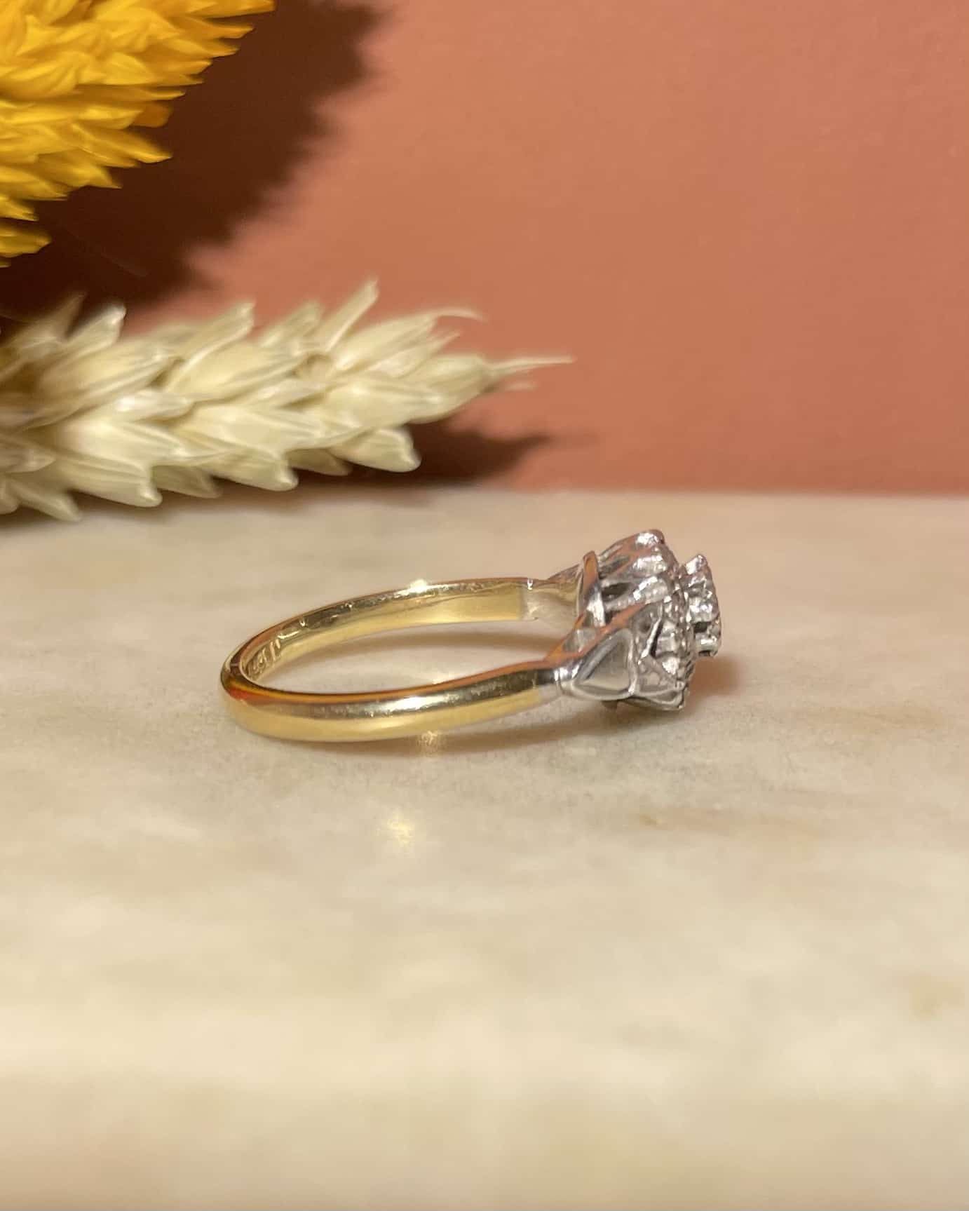 Bague Vintage Art - déco Diamants 0.32 carat "Yara" - Elliade Paris