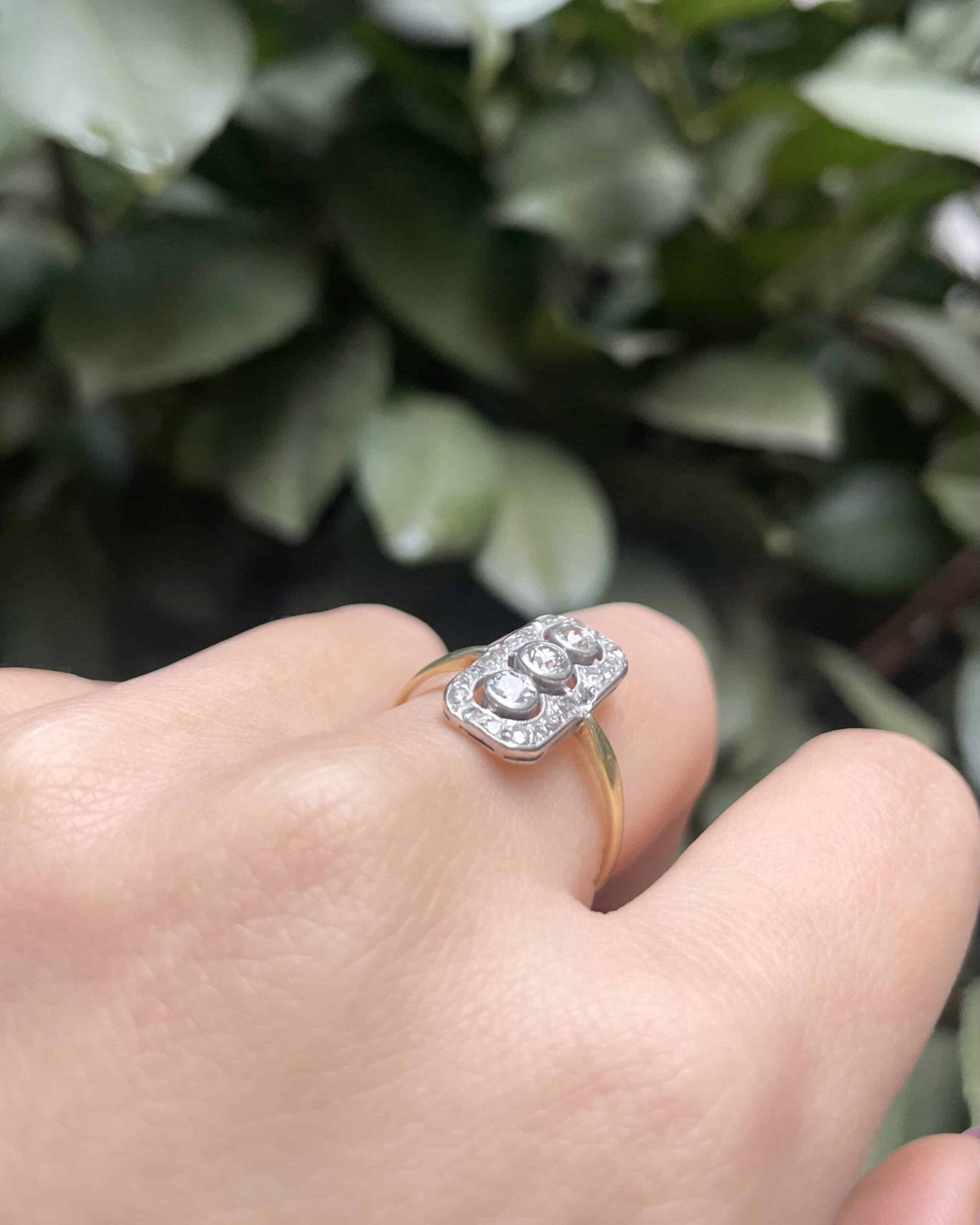Bague Vintage Art - Déco Diamants 0.53 carat "Megan" - Elliade Paris