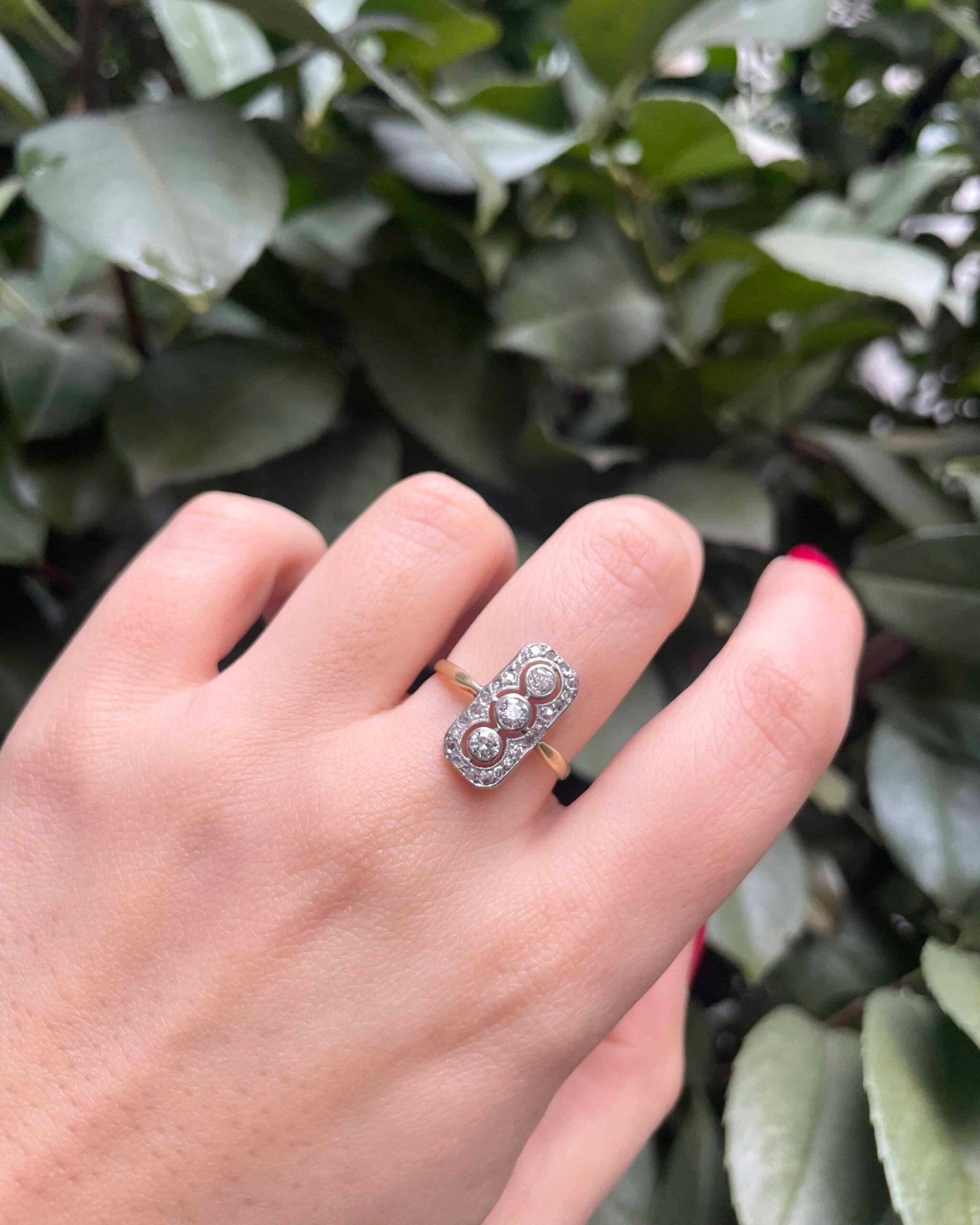 Bague Vintage Art - Déco Diamants 0.53 carat "Megan" - Elliade Paris