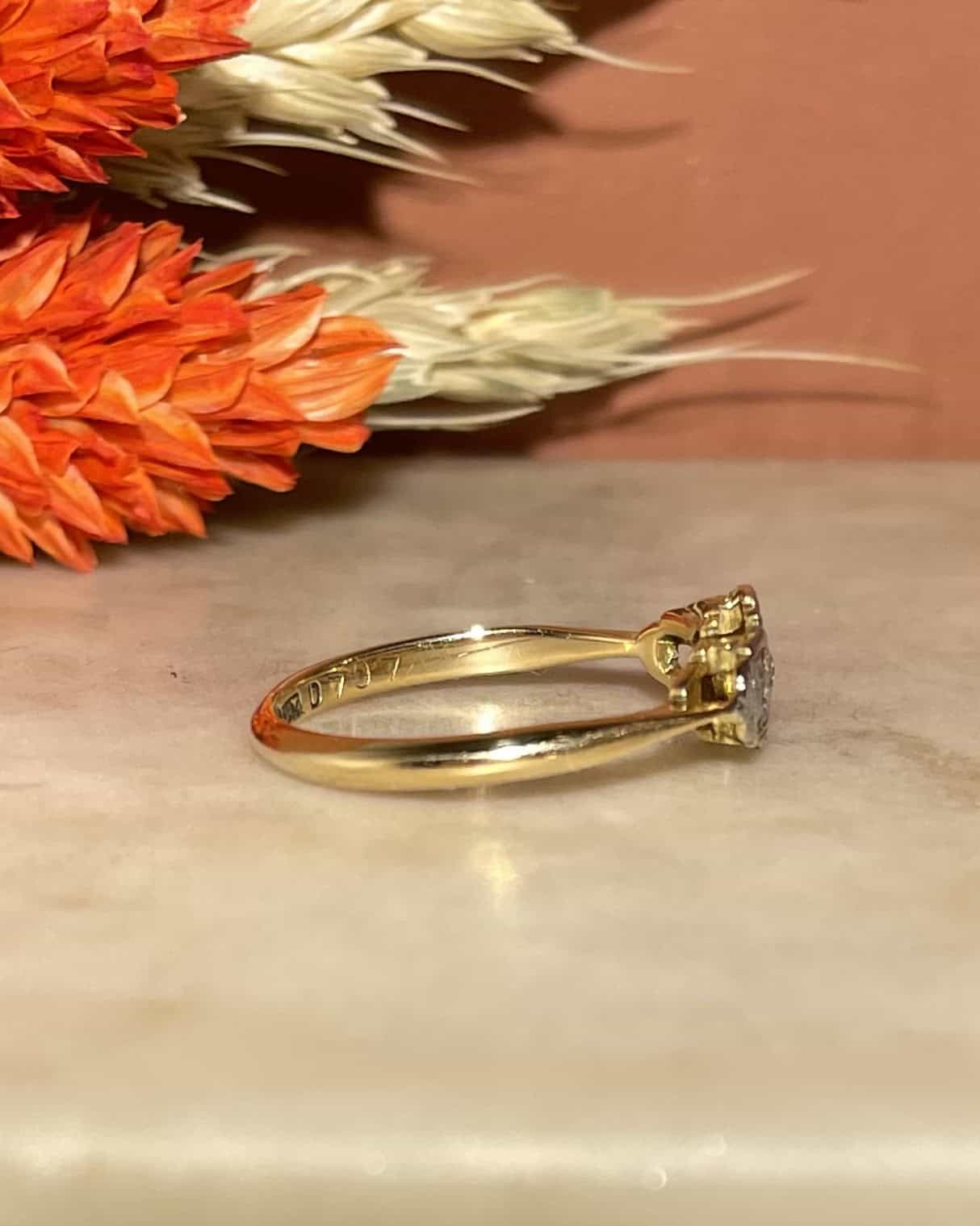 Bague vintage Art Déco Diamants "Josepha" - Elliade Paris