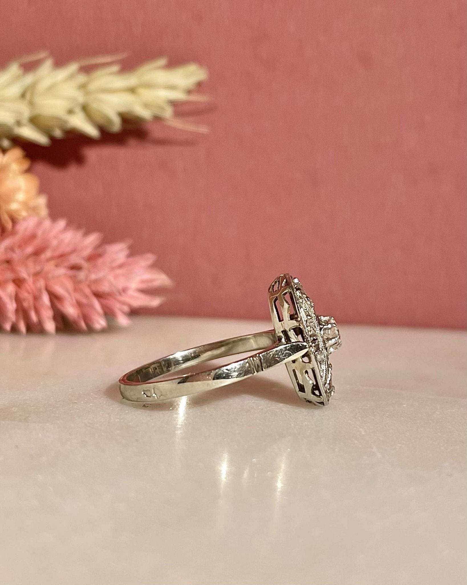 Bague Vintage Art - Déco Diamants "Ally" - Elliade Paris